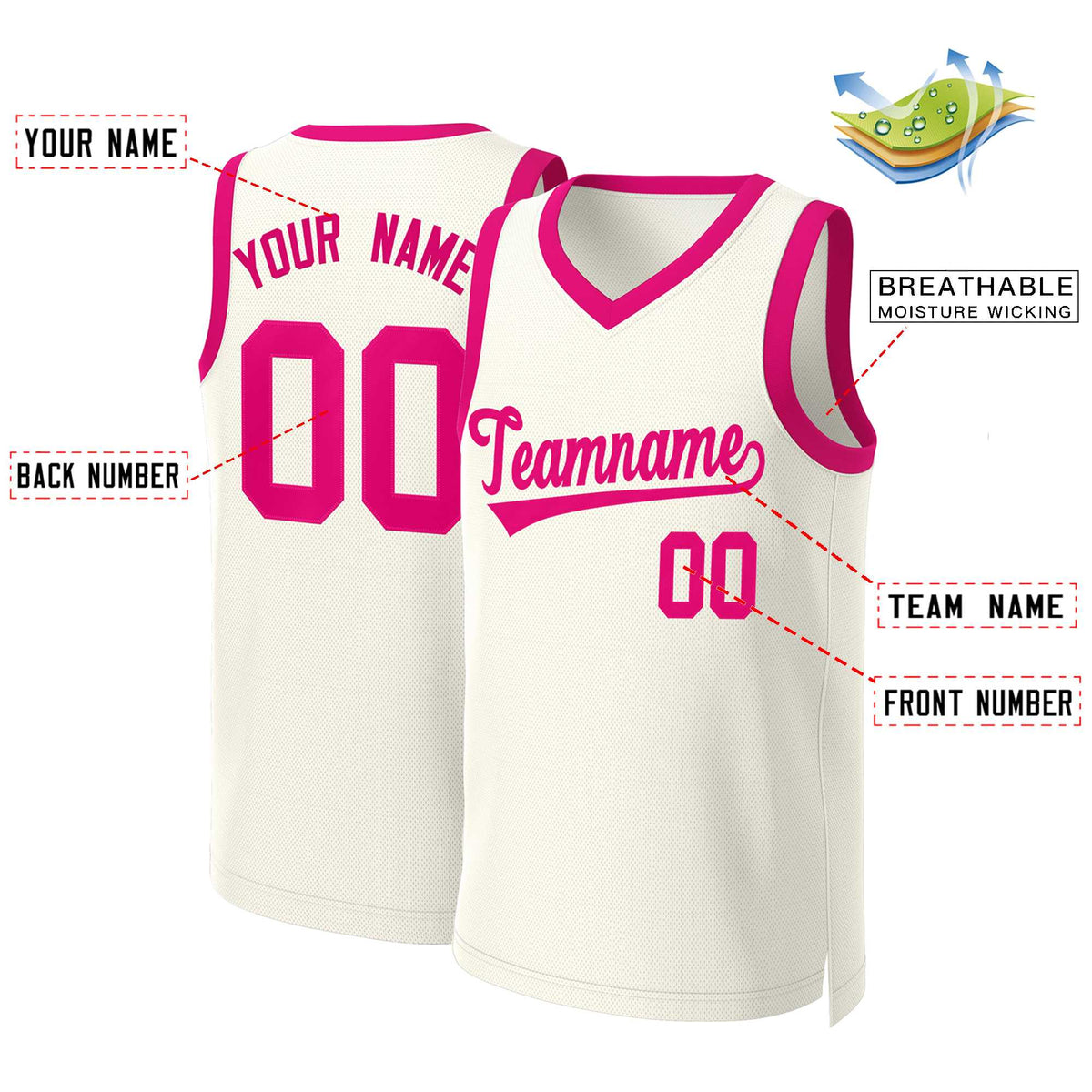 Custom White Red Classic Tops Basketball Jersey | KXKSHOP