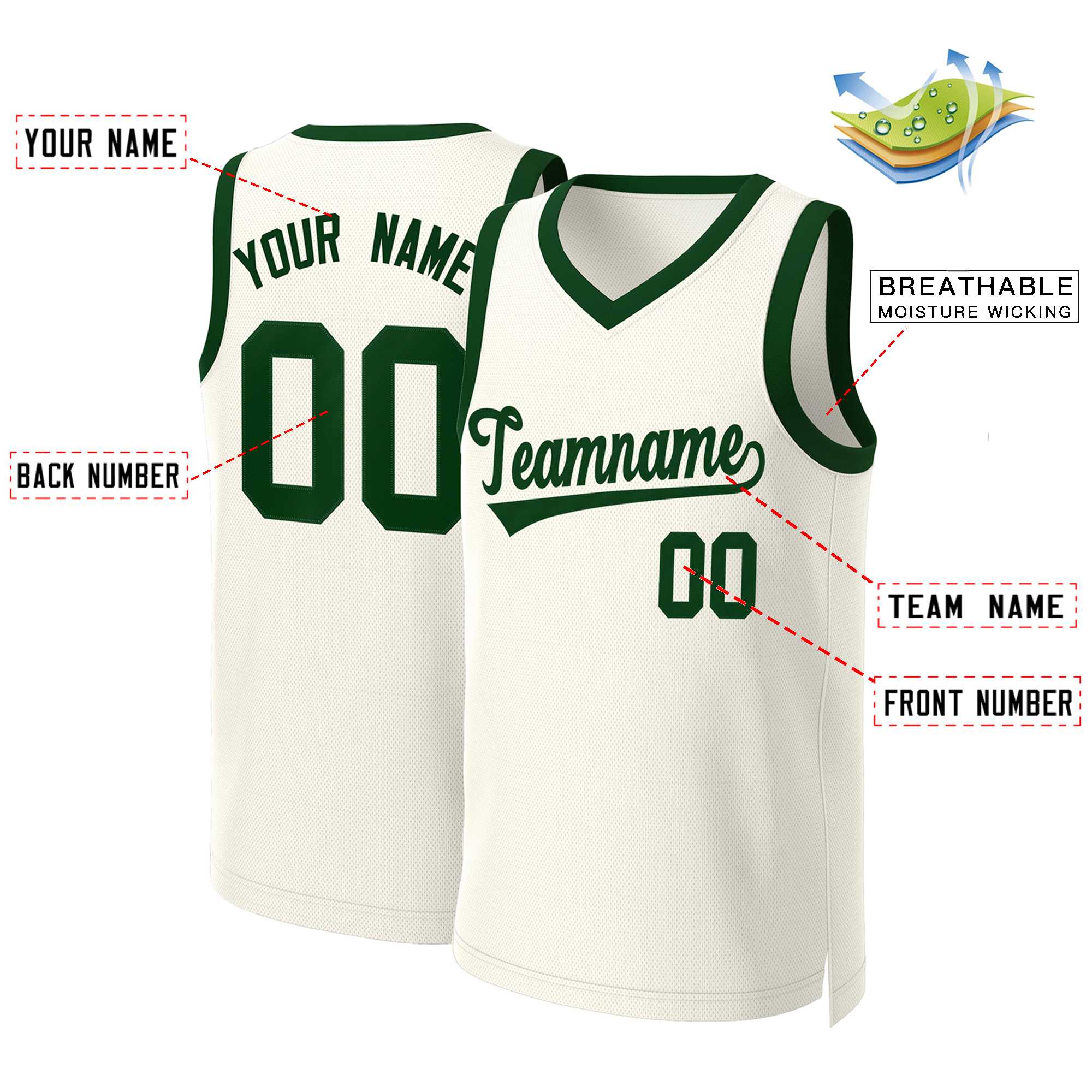 Custom White Red Classic Tops Basketball Jersey | KXKSHOP