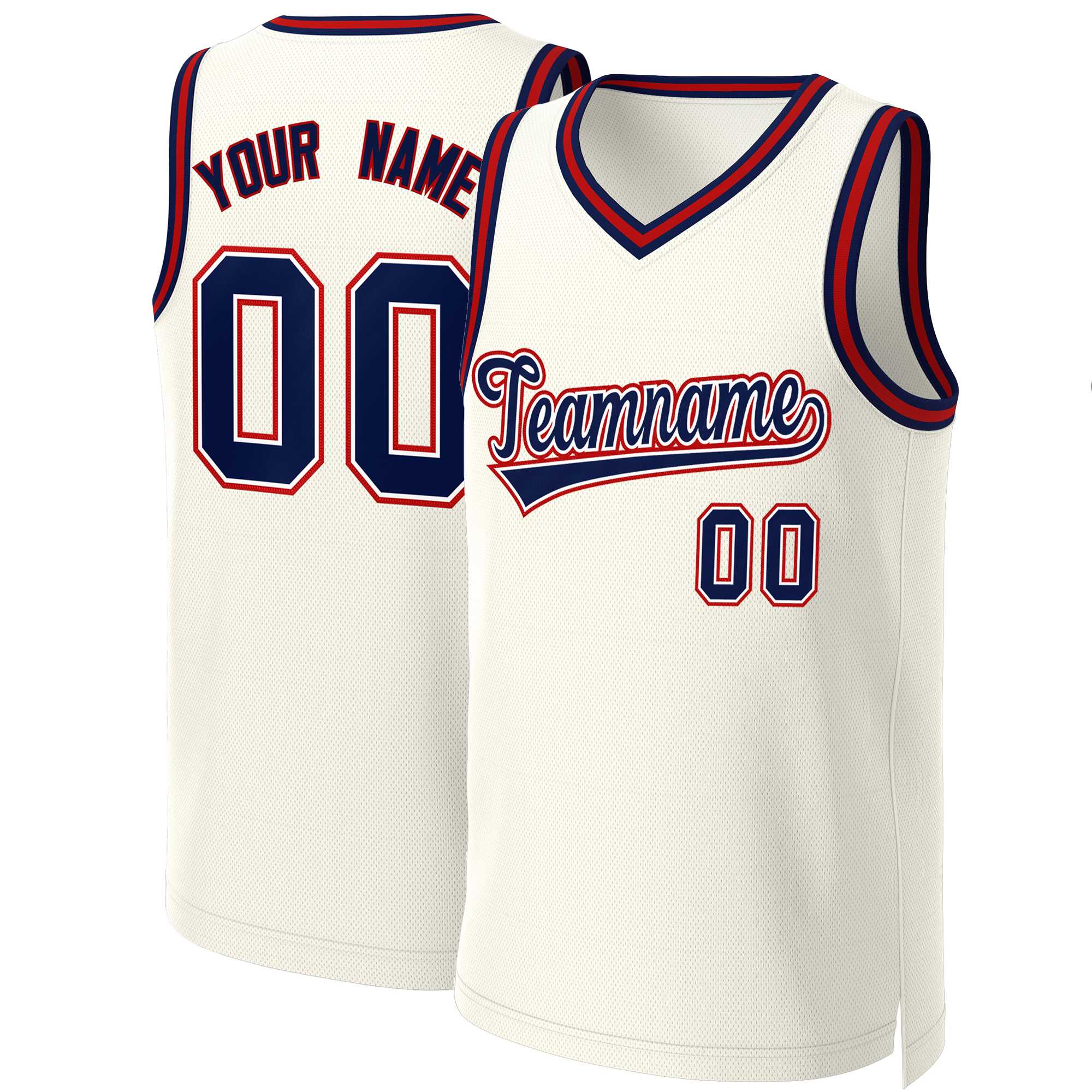 Custom Khaki Navy-White Classic Tops Basketball Jersey | KXKSHOP
