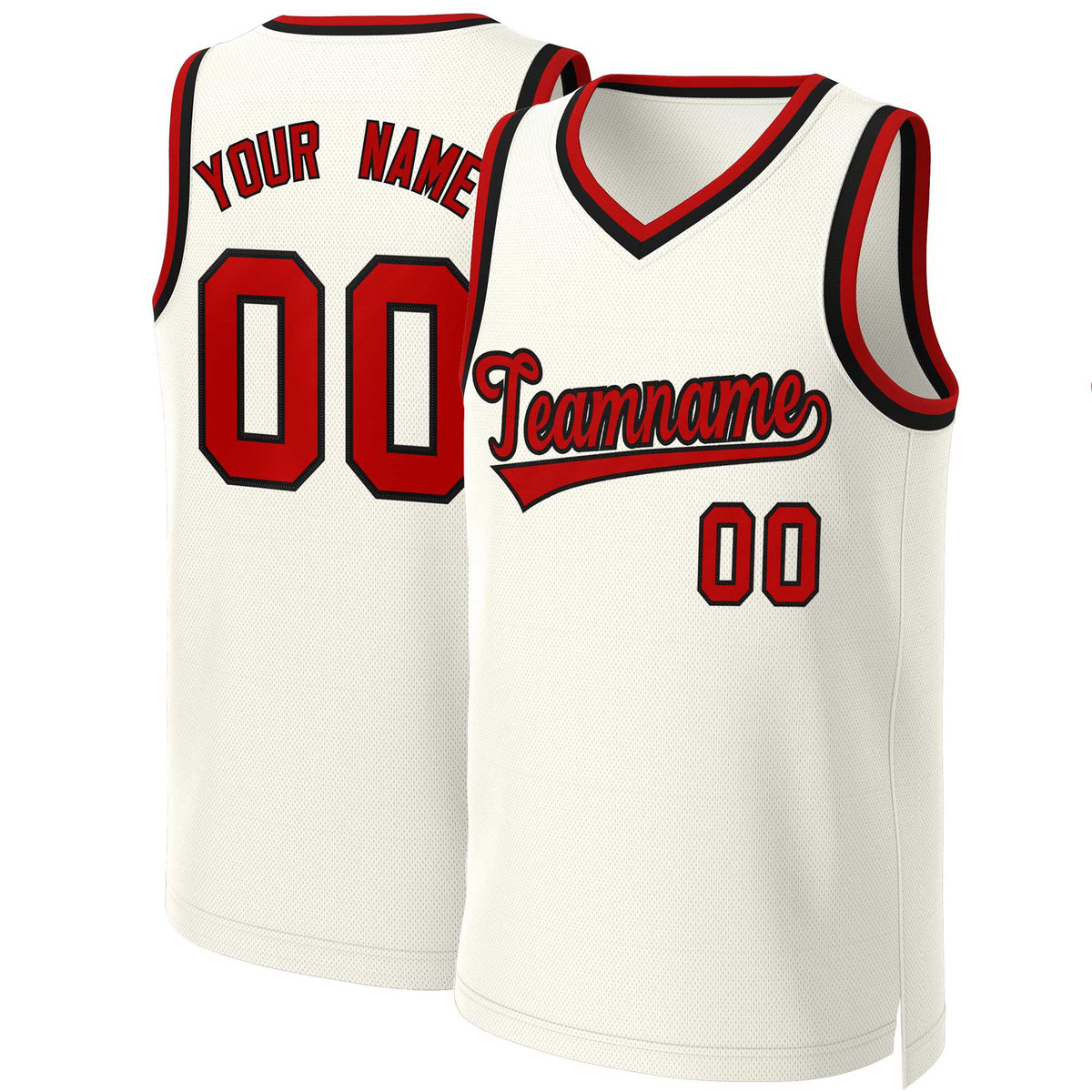 Custom Khaki Red-Black Classic Tops Basketball Jersey | KXKSHOP