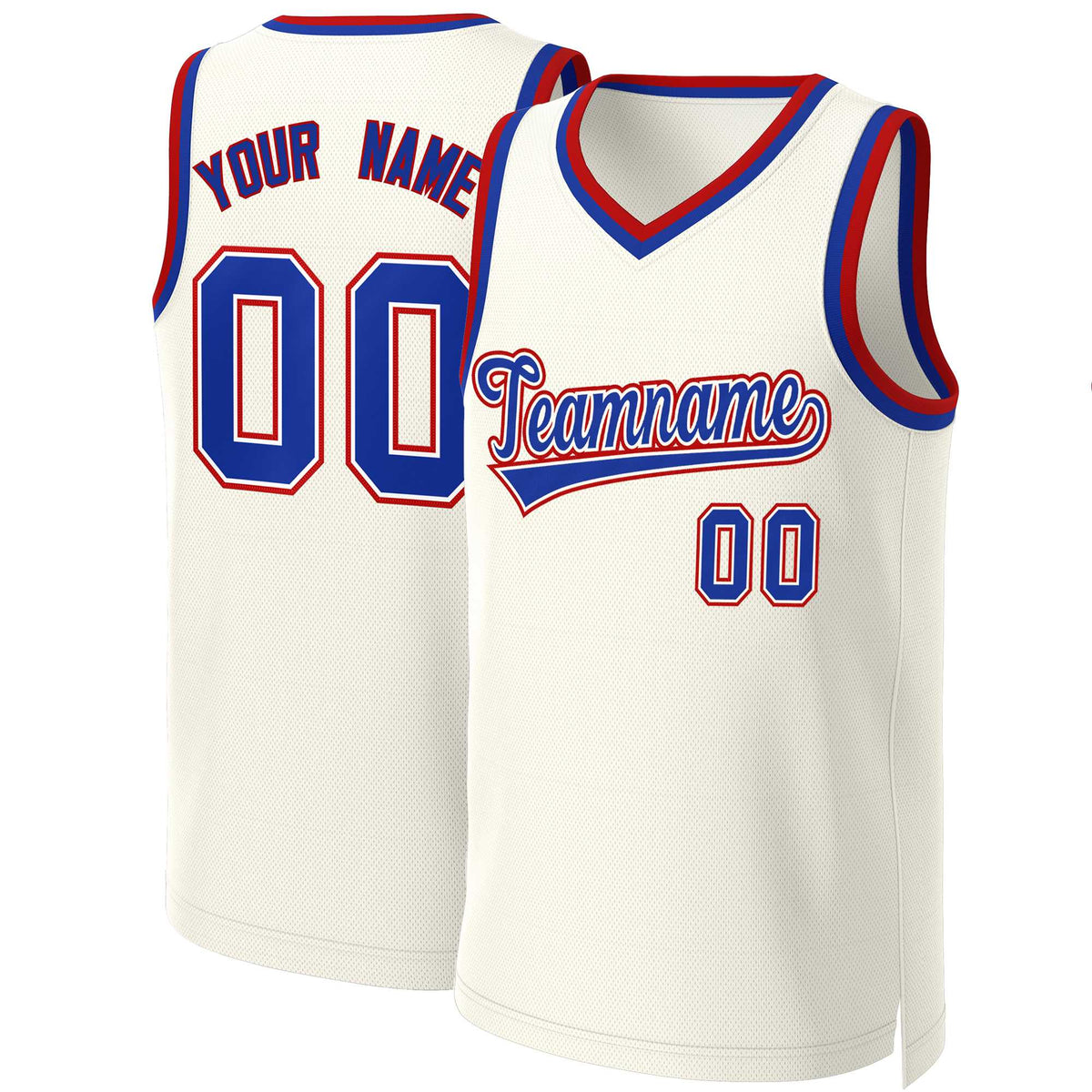 Custom Khaki Royal-White Classic Tops Basketball Jersey | KXKSHOP