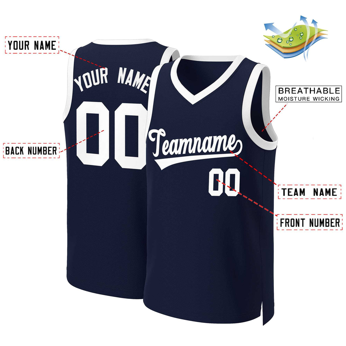 Custom White Red Classic Tops Basketball Jersey | KXKSHOP