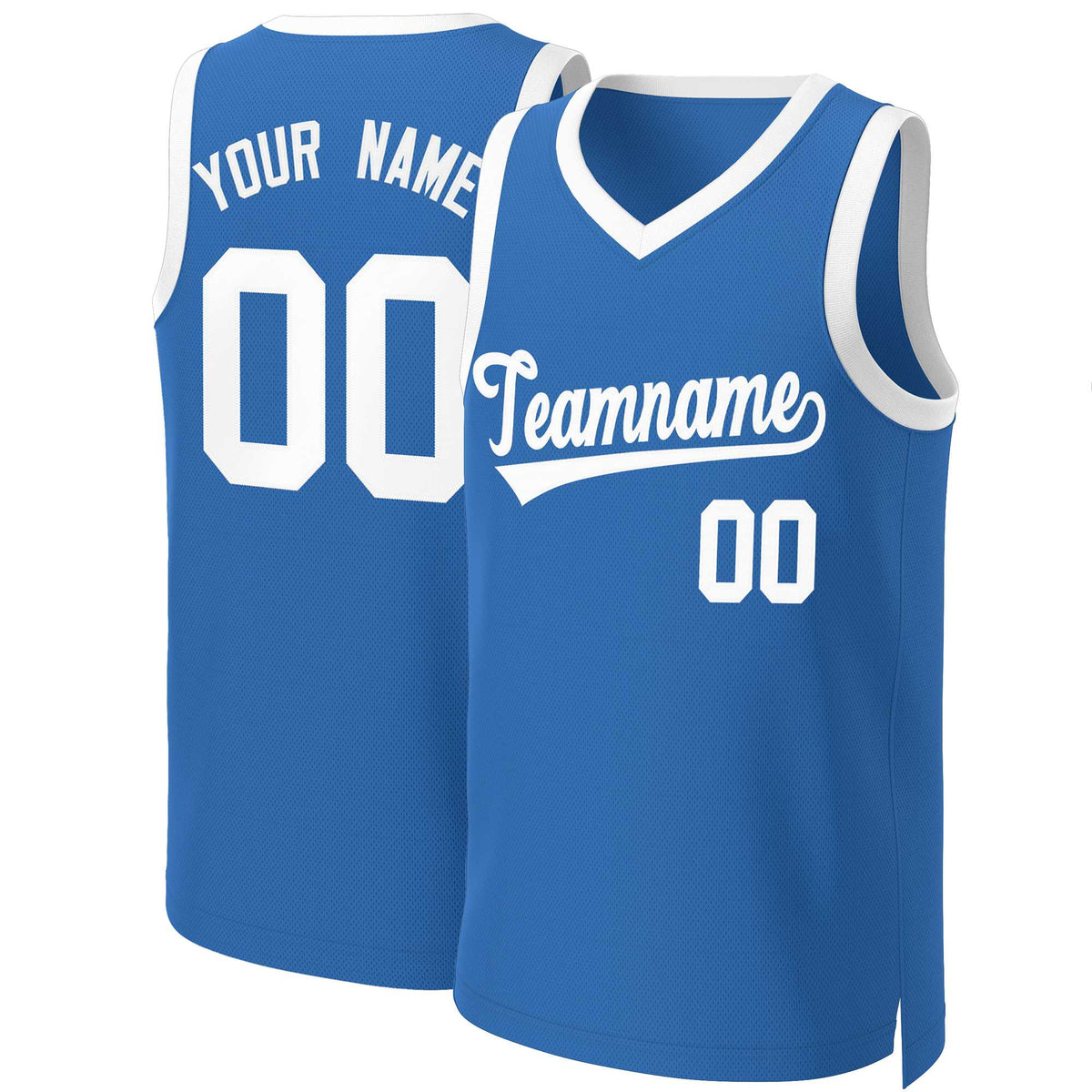 Custom Blue White Classic Tops Basketball Jersey | KXKSHOP