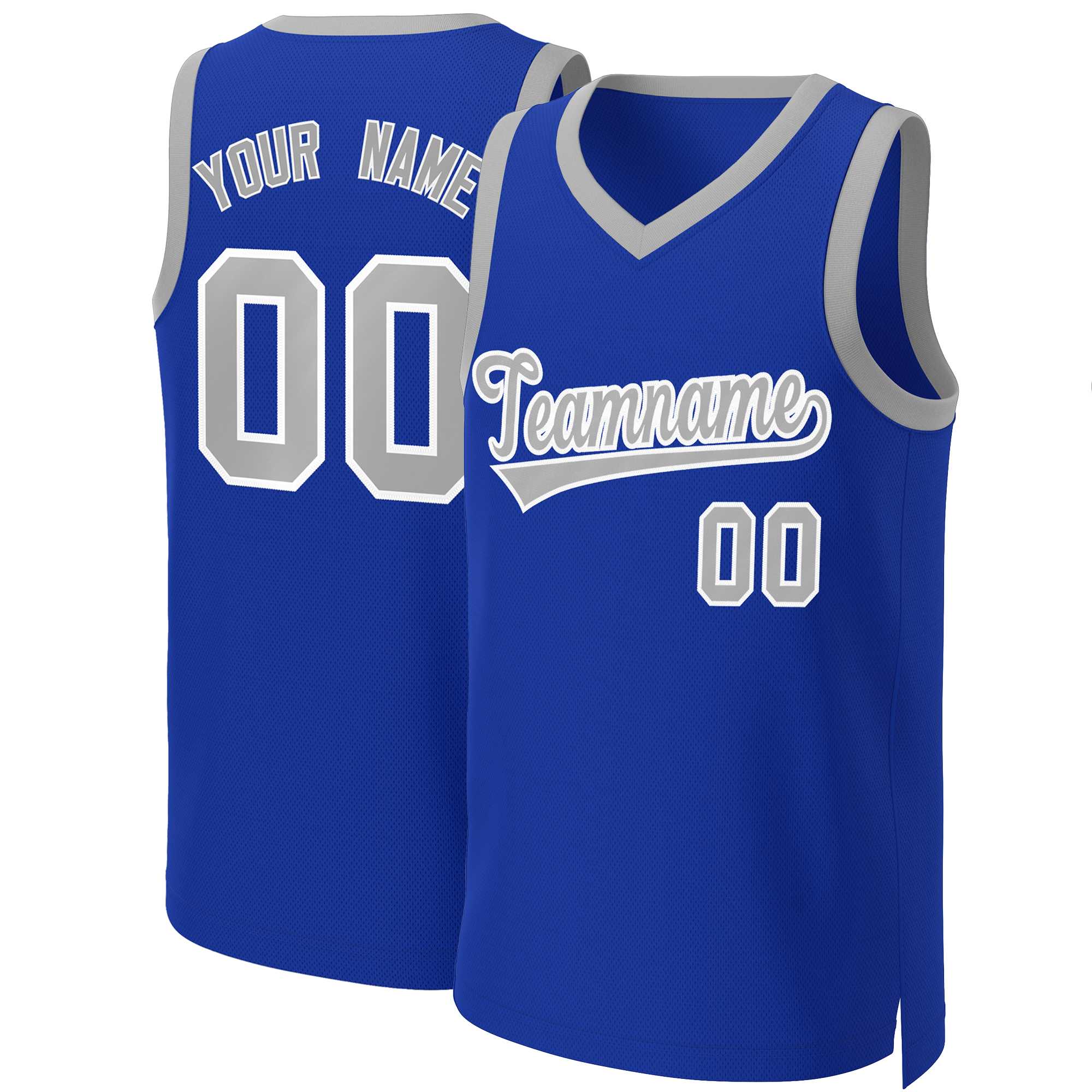 Custom Royal Gray-White Classic Tops Basketball Jersey | KXKSHOP