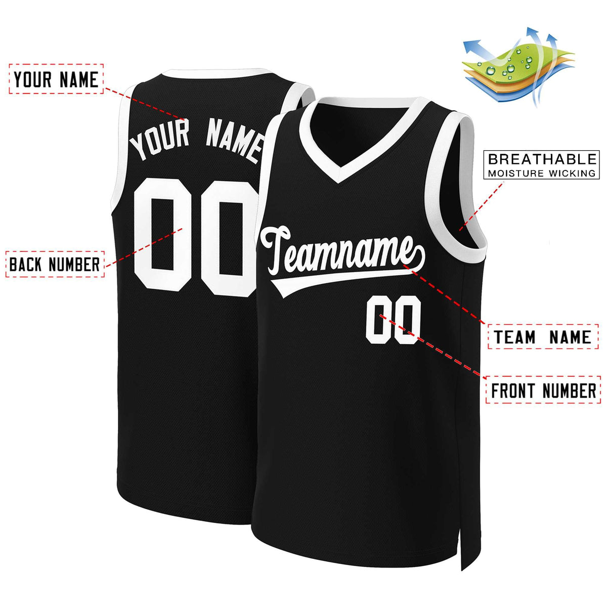 Custom White Red Classic Tops Basketball Jersey | KXKSHOP