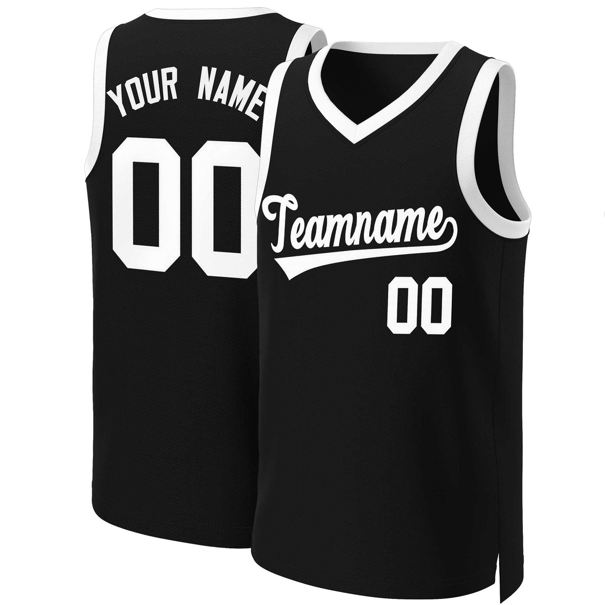 Custom Black White Classic Tops Basketball Jersey | KXKSHOP