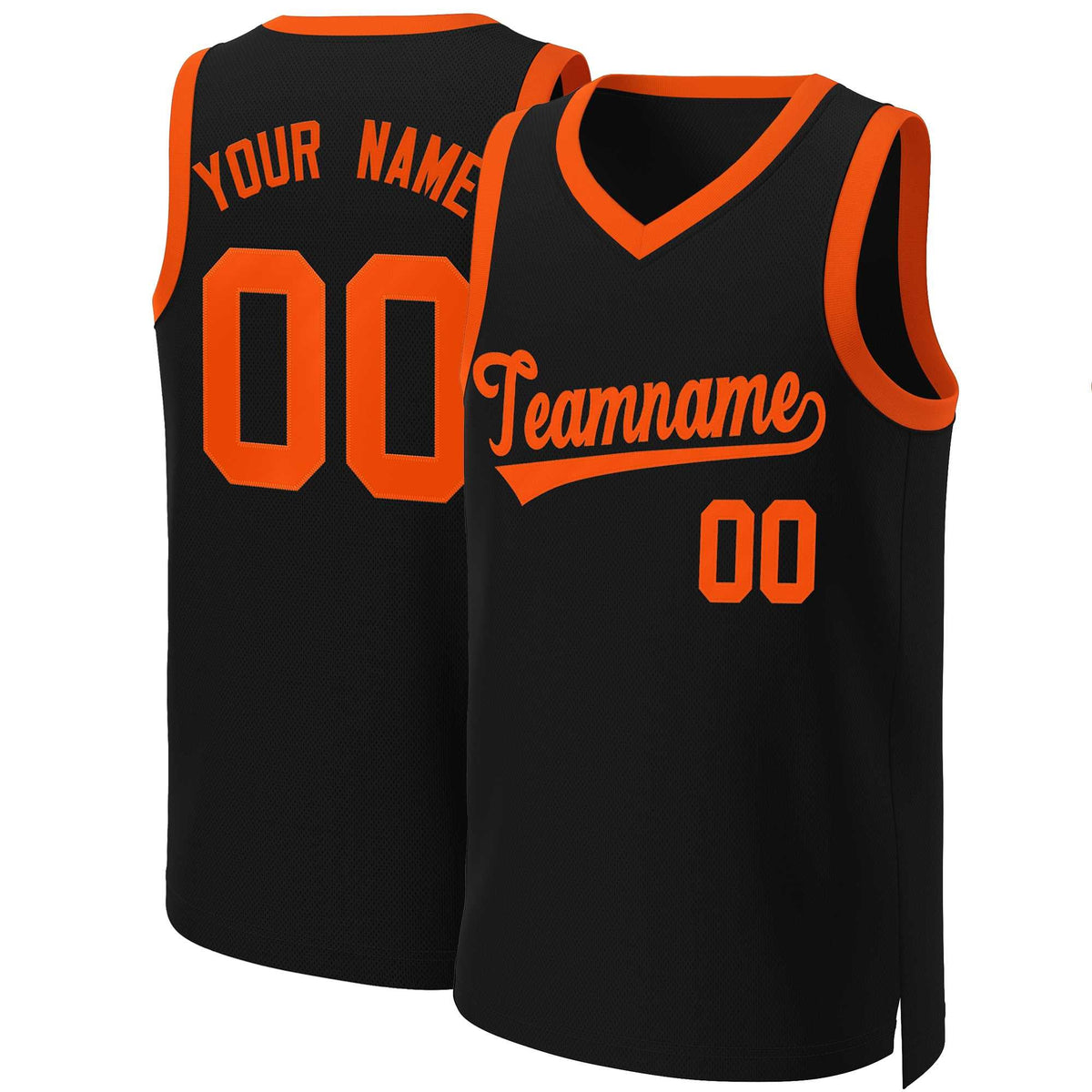 Custom Black Orange Classic Tops Basketball Jersey | KXKSHOP