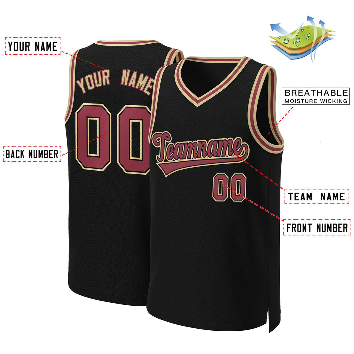 Custom White Red Classic Tops Basketball Jersey | KXKSHOP