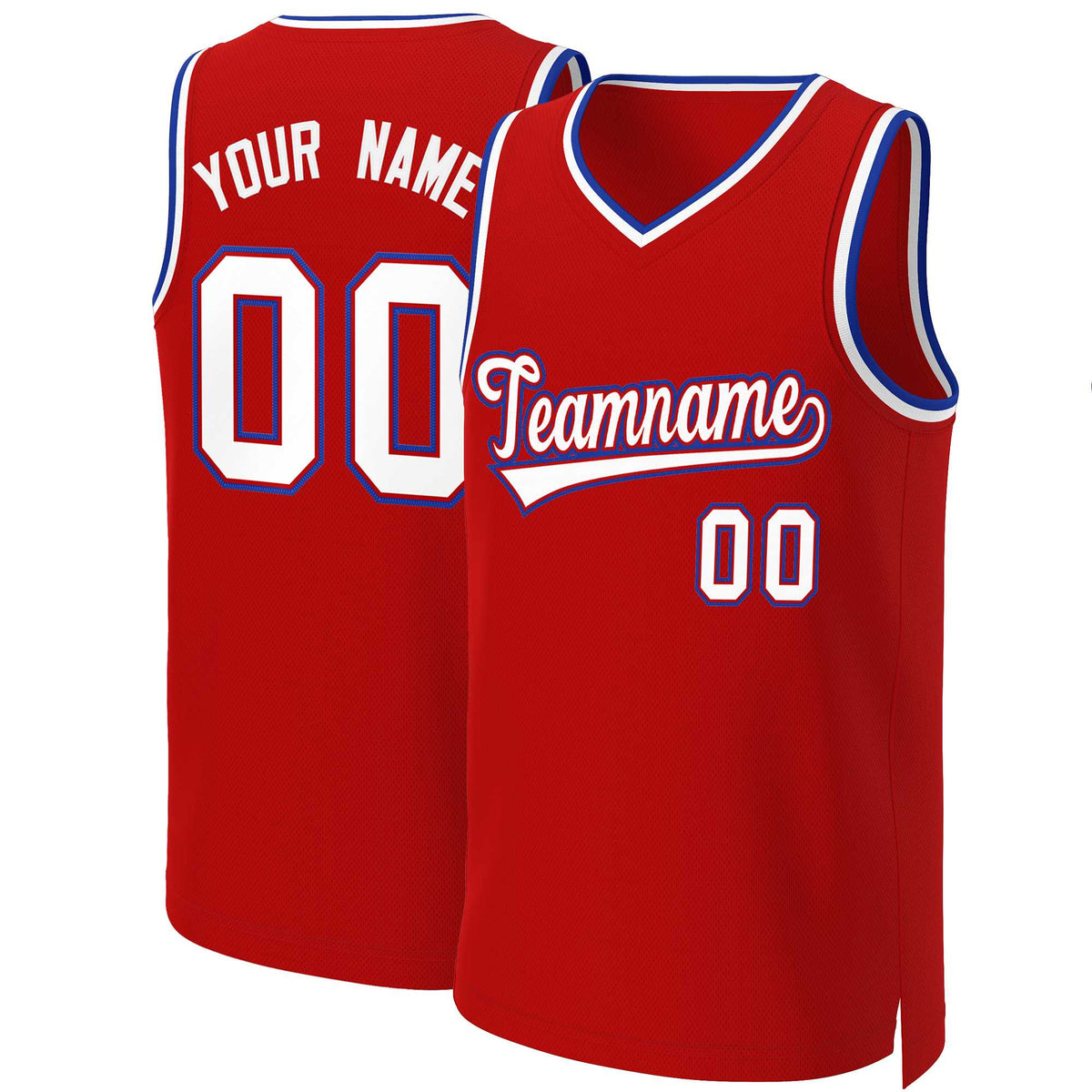 Custom Red White-Red Classic Tops Basketball Jersey | KXKSHOP