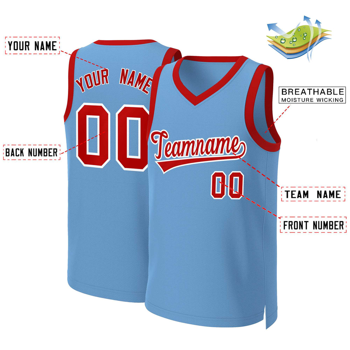 Custom White Red Classic Tops Basketball Jersey | KXKSHOP