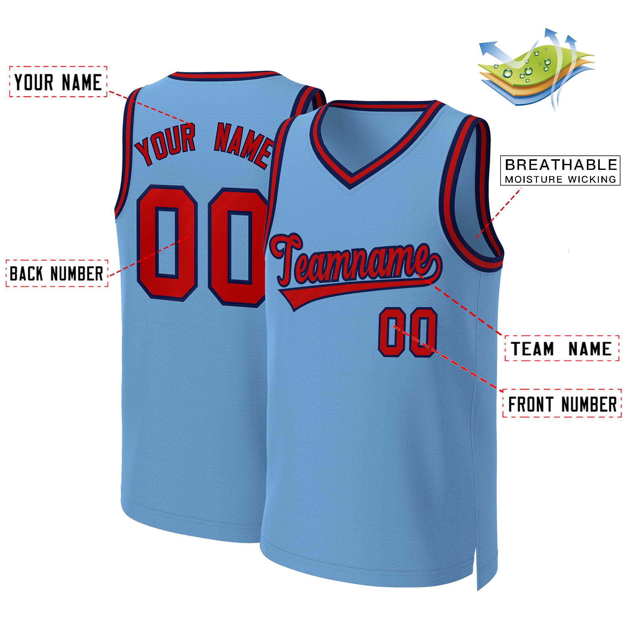 Custom White Red Classic Tops Basketball Jersey | KXKSHOP