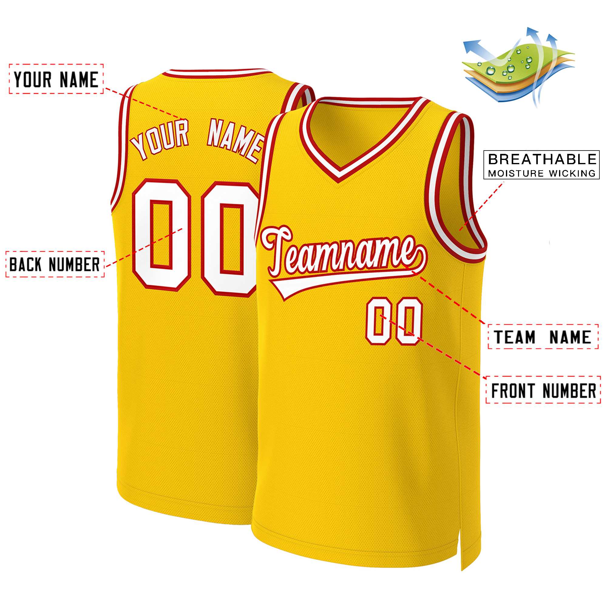 Custom White Red Classic Tops Basketball Jersey | KXKSHOP
