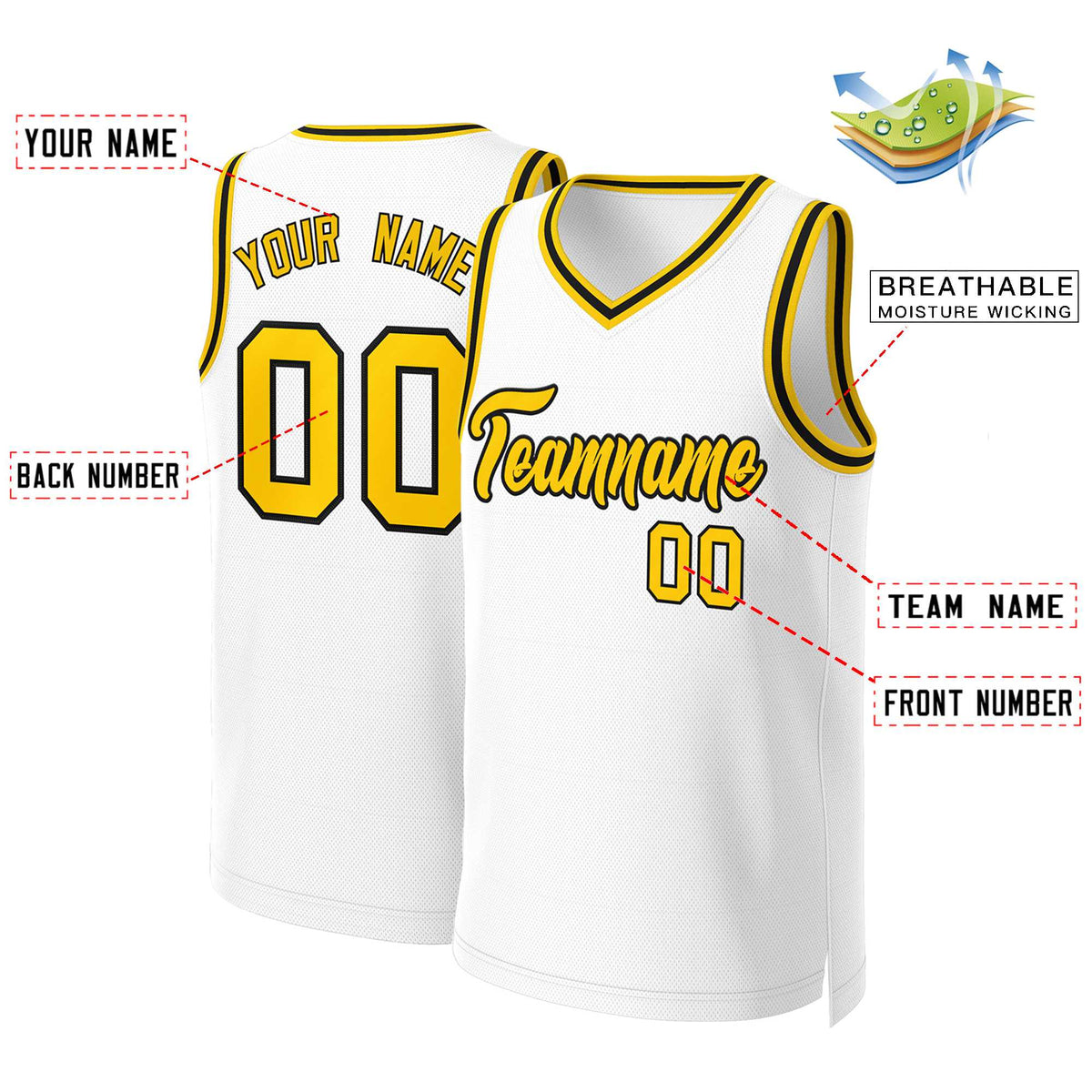 Custom White Red Classic Tops Basketball Jersey | KXKSHOP