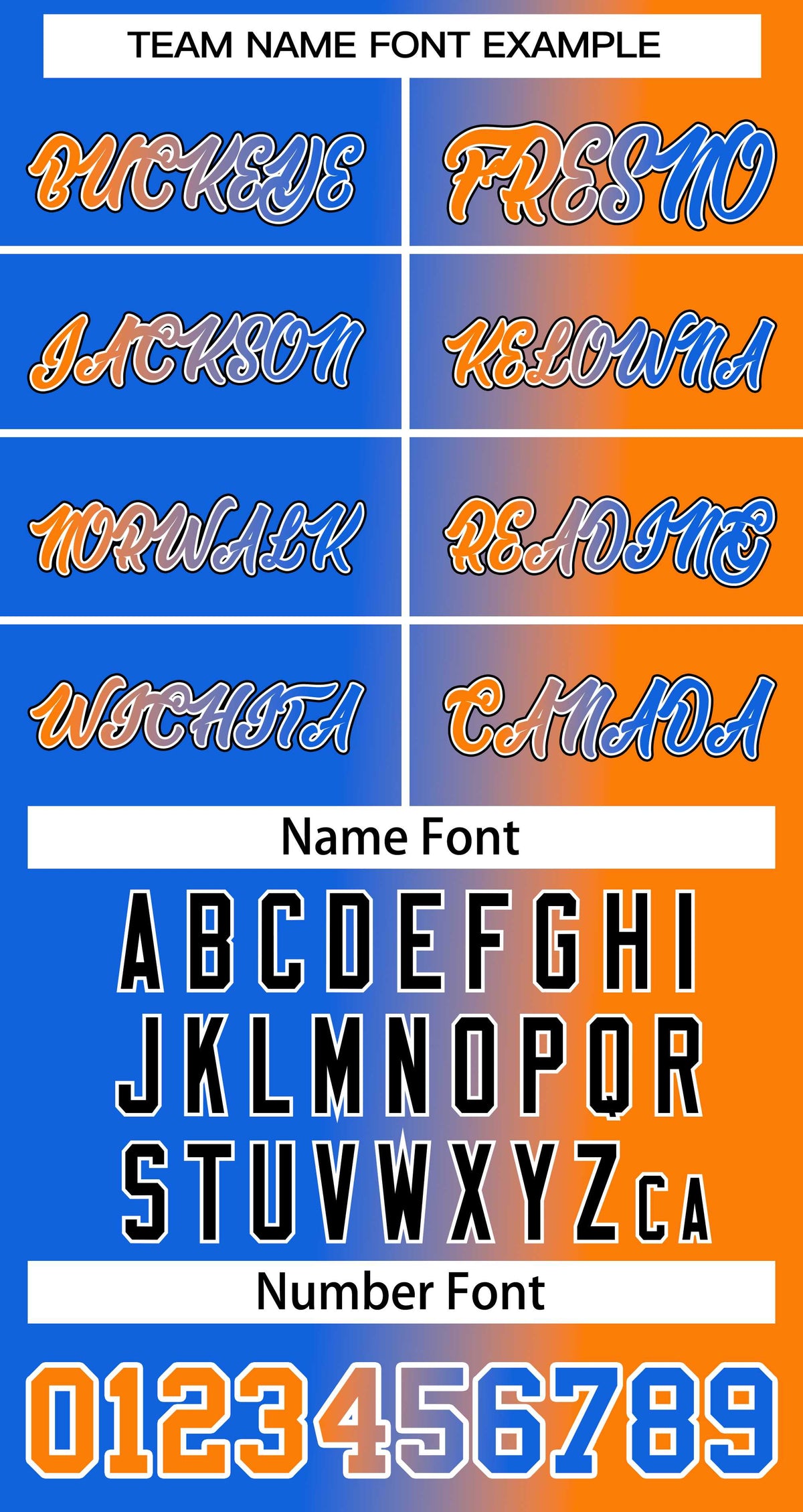 Maillot de basket-ball personnalisé dégradé bleu orange-blanc