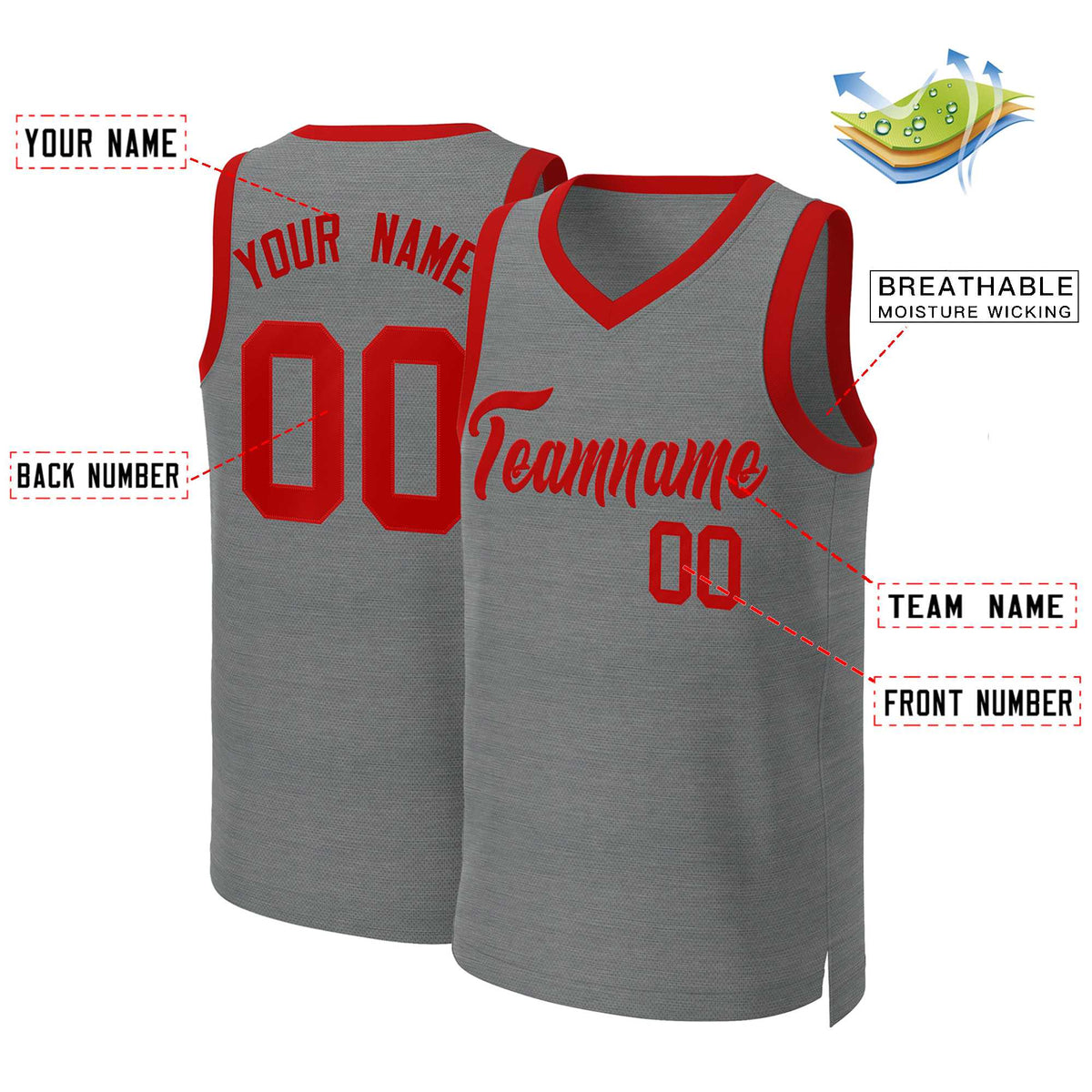 Custom White Red Classic Tops Basketball Jersey | KXKSHOP