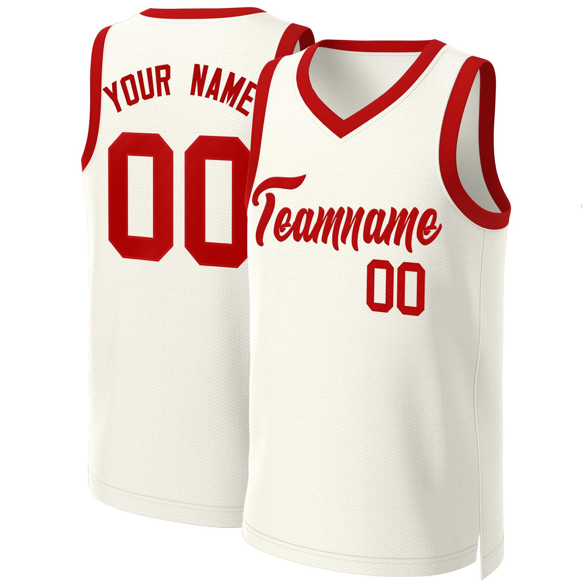 Benutzerdefinierte Khaki Rot Classic Tops Basketball Jersey