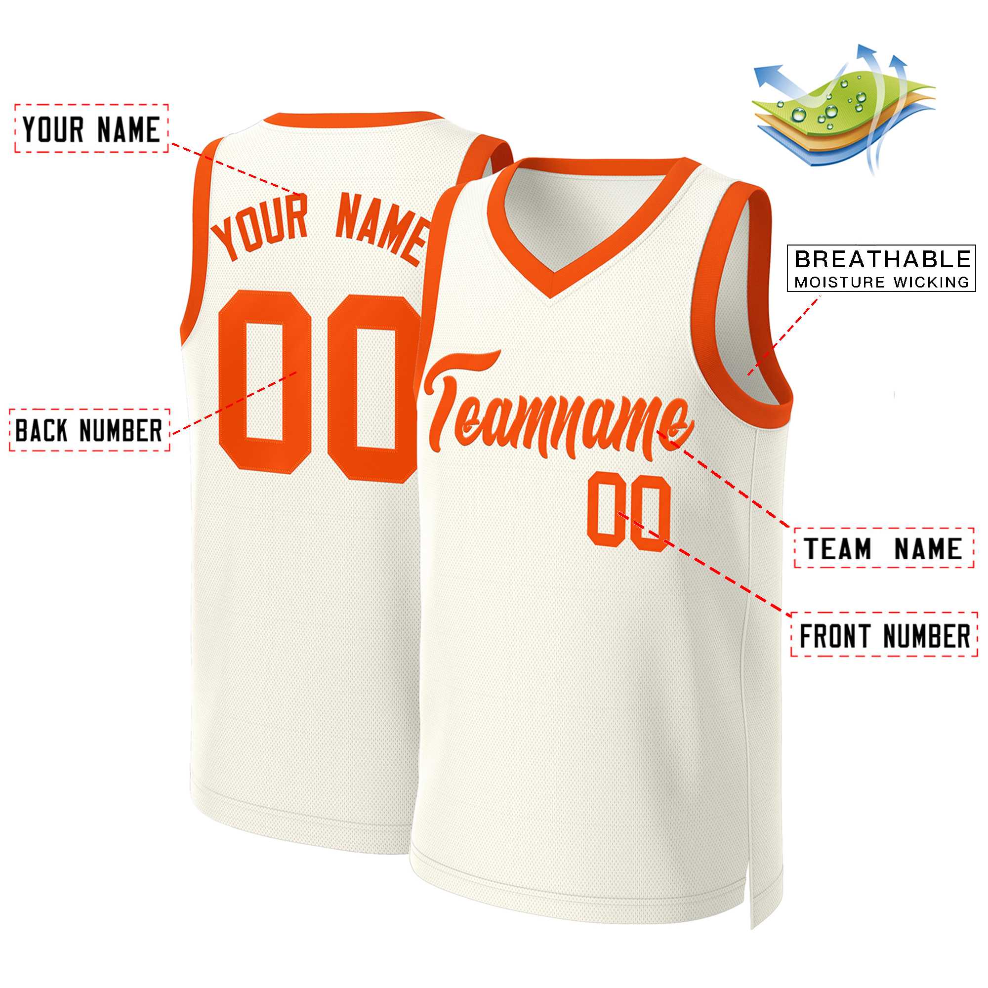 Custom White Red Classic Tops Basketball Jersey | KXKSHOP