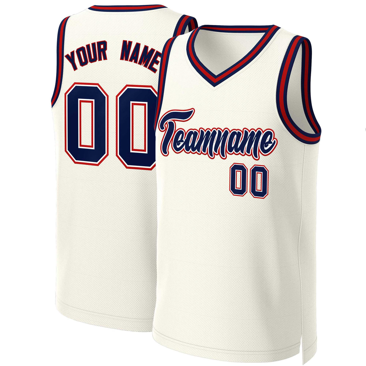 Custom White Red Classic Tops Basketball Jersey | KXKSHOP