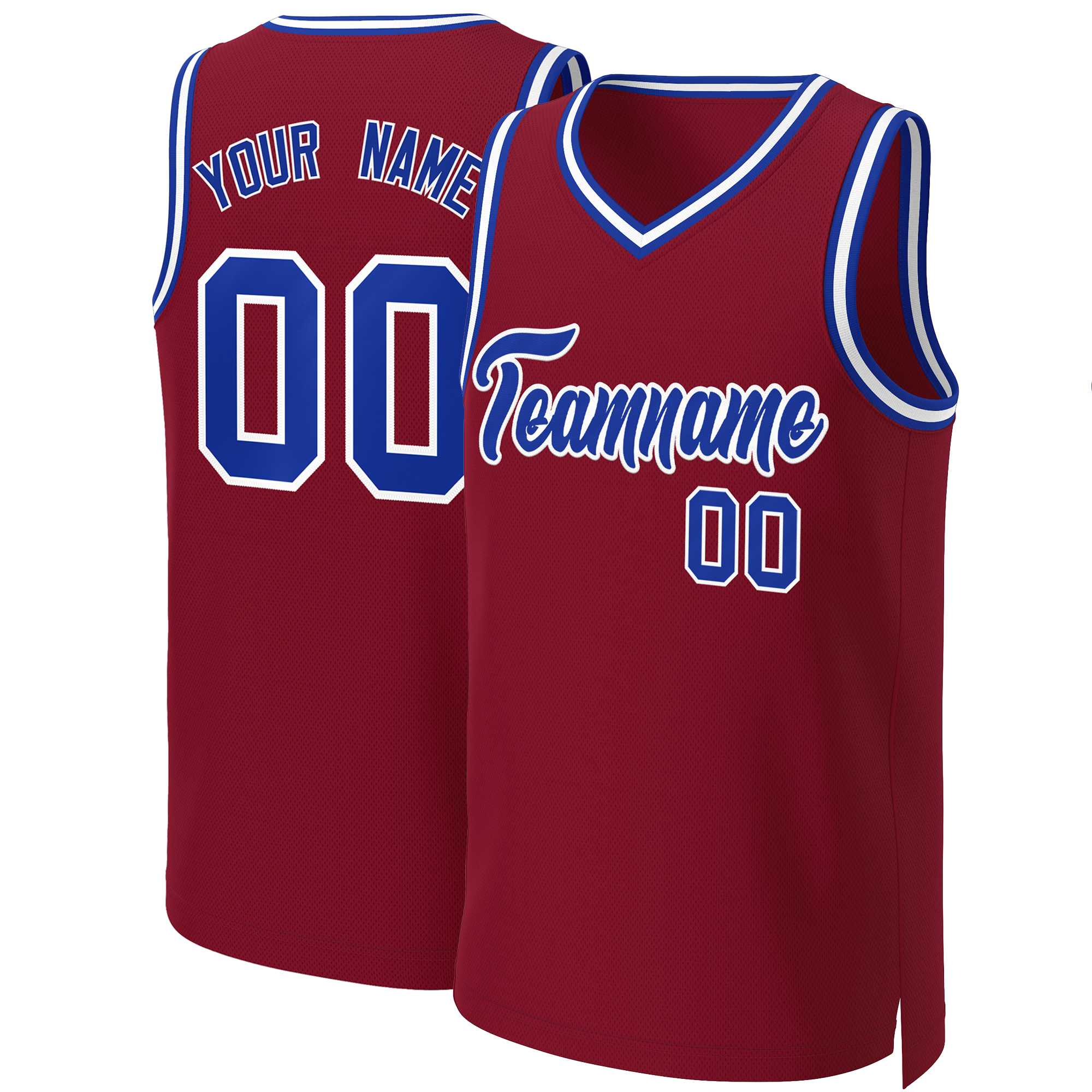 Custom White Red Classic Tops Basketball Jersey | KXKSHOP