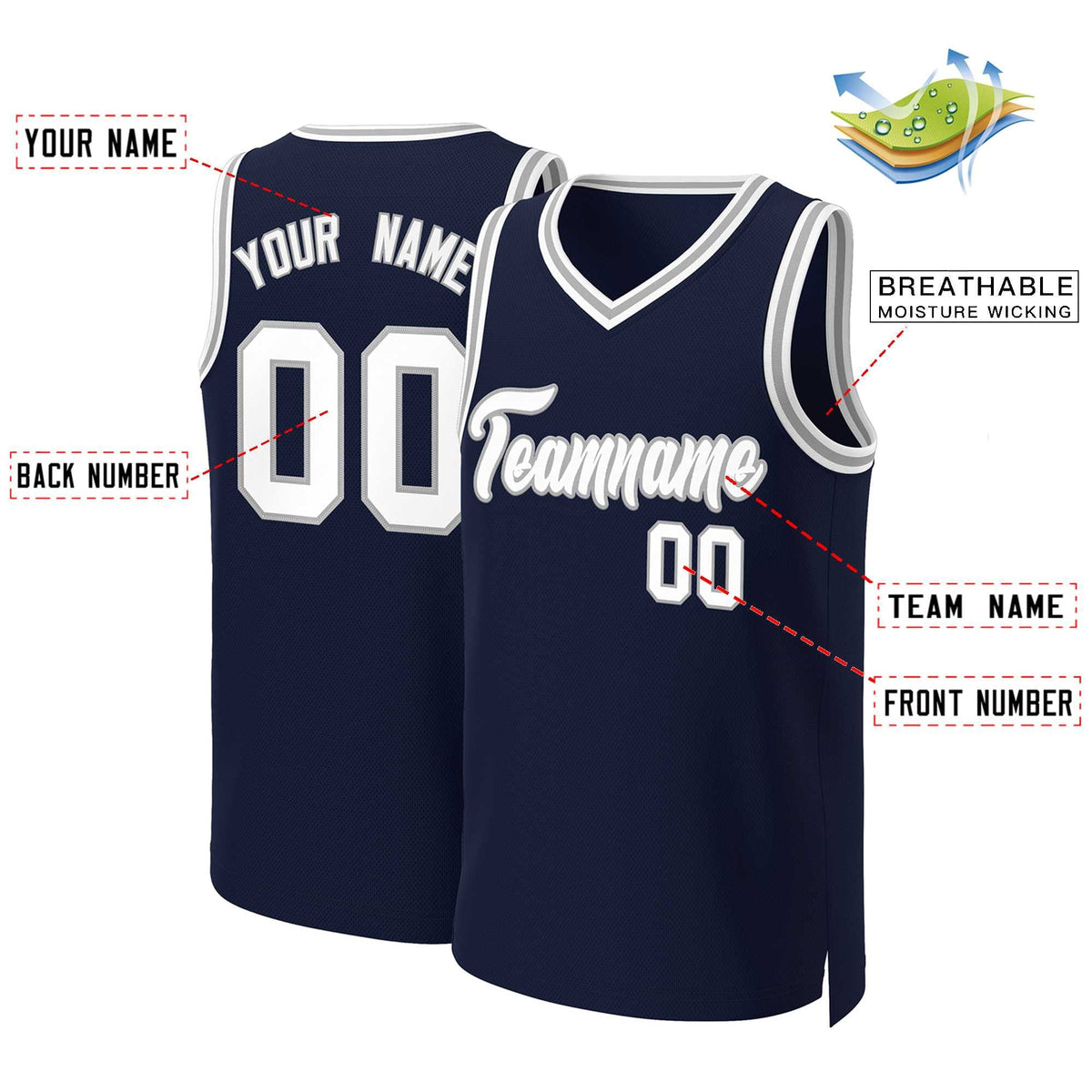 Custom White Red Classic Tops Basketball Jersey | KXKSHOP