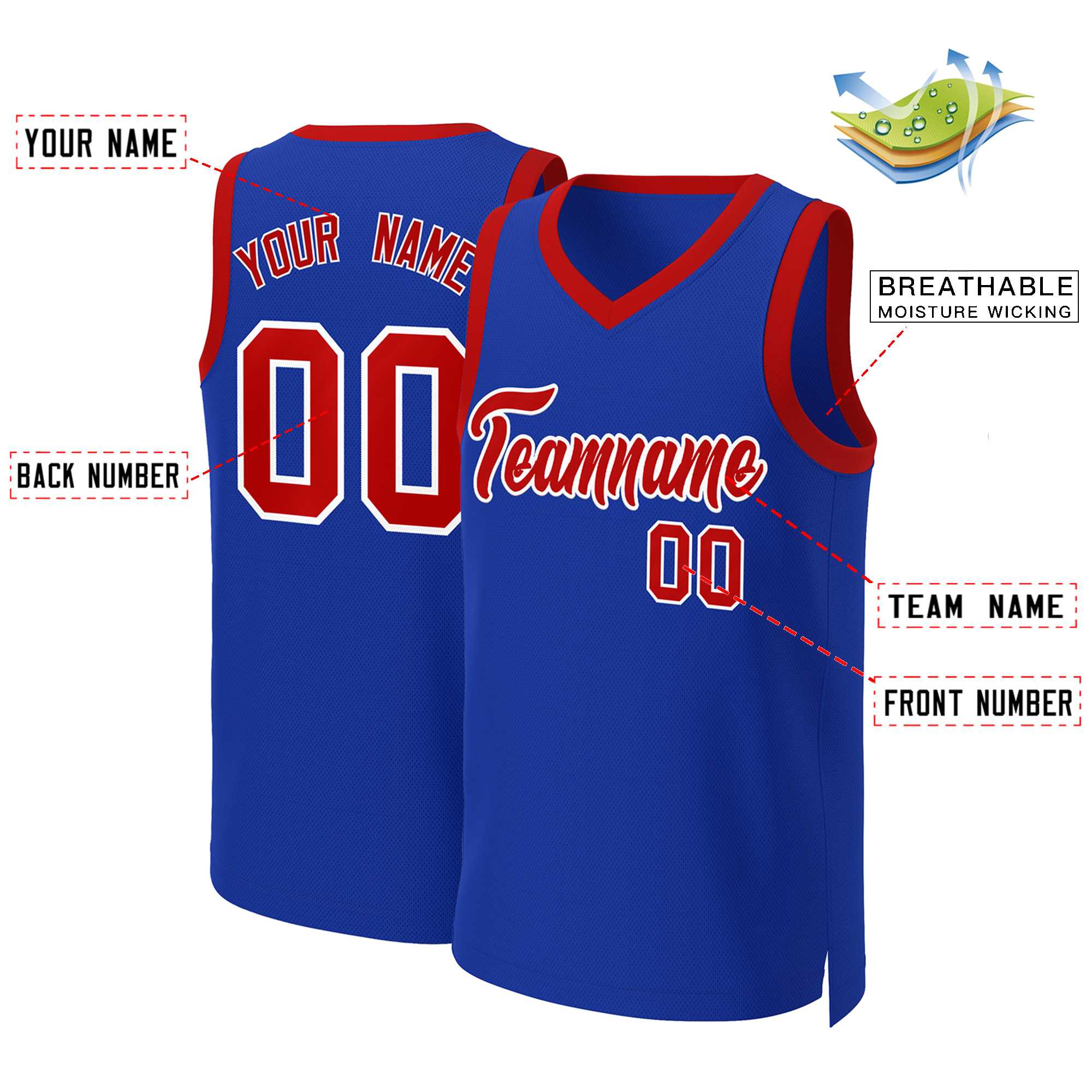 Custom White Red Classic Tops Basketball Jersey | KXKSHOP