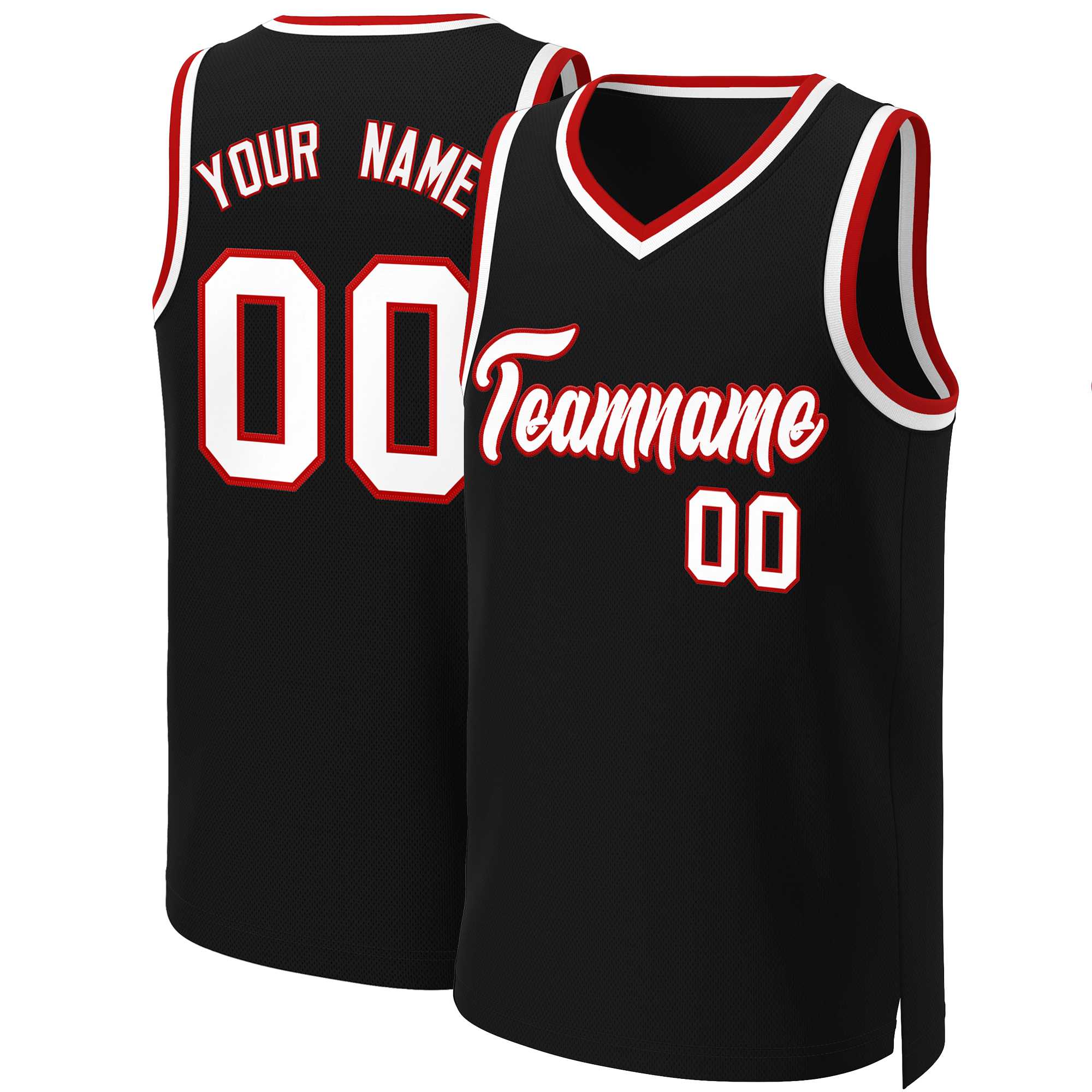 Custom White Red Classic Tops Basketball Jersey | KXKSHOP