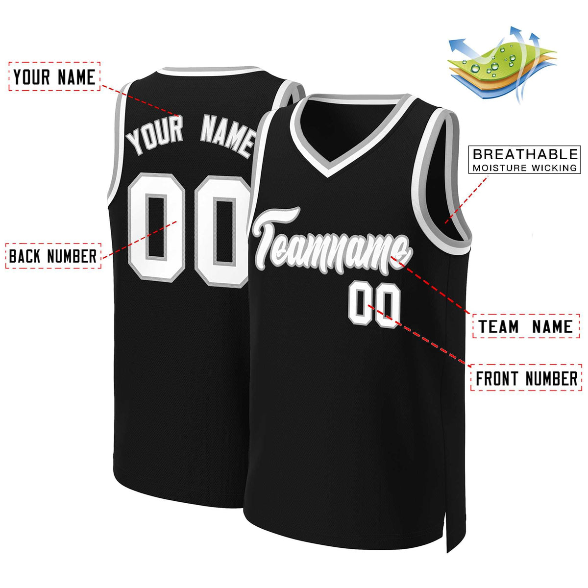 Custom White Red Classic Tops Basketball Jersey | KXKSHOP