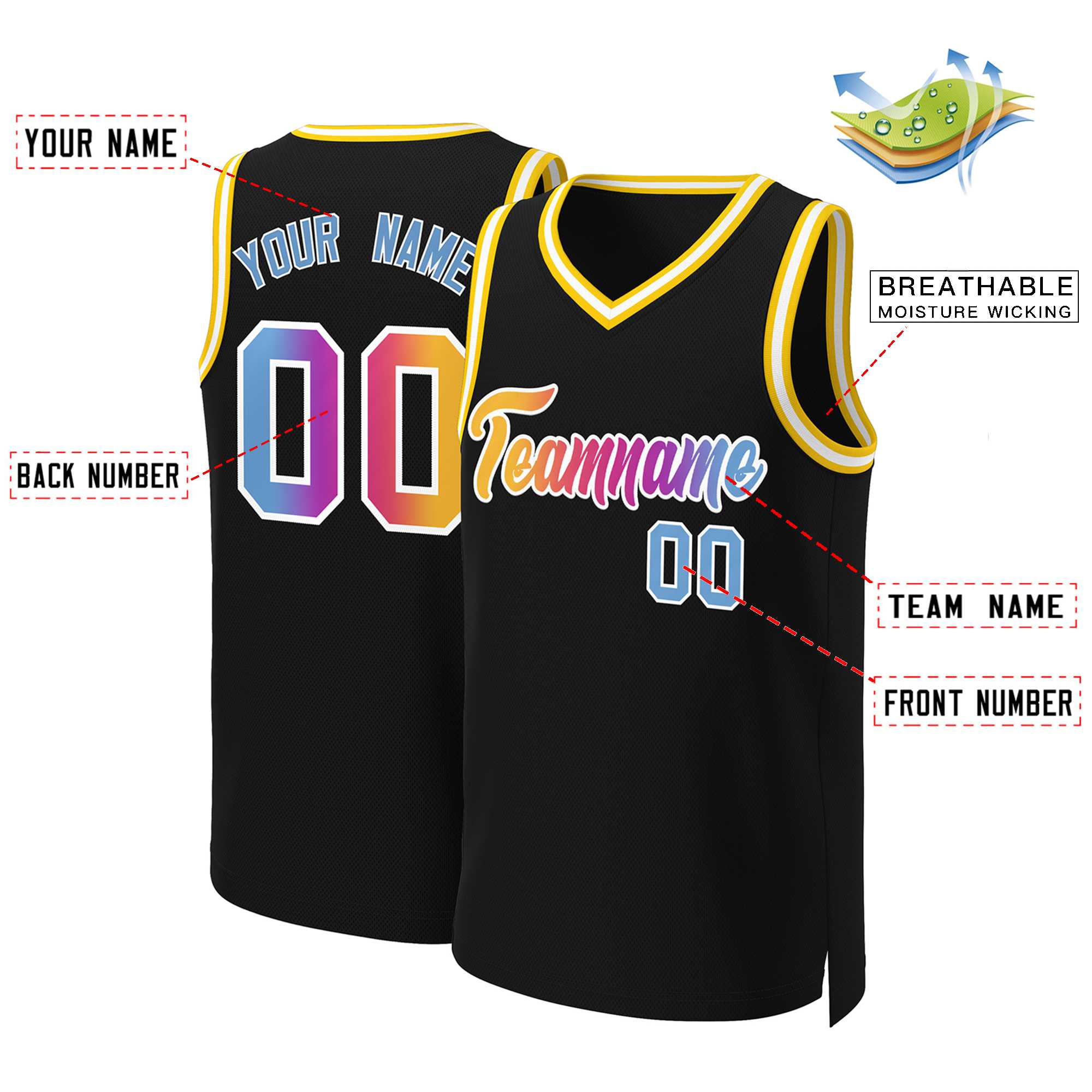 Custom White Red Classic Tops Basketball Jersey | KXKSHOP