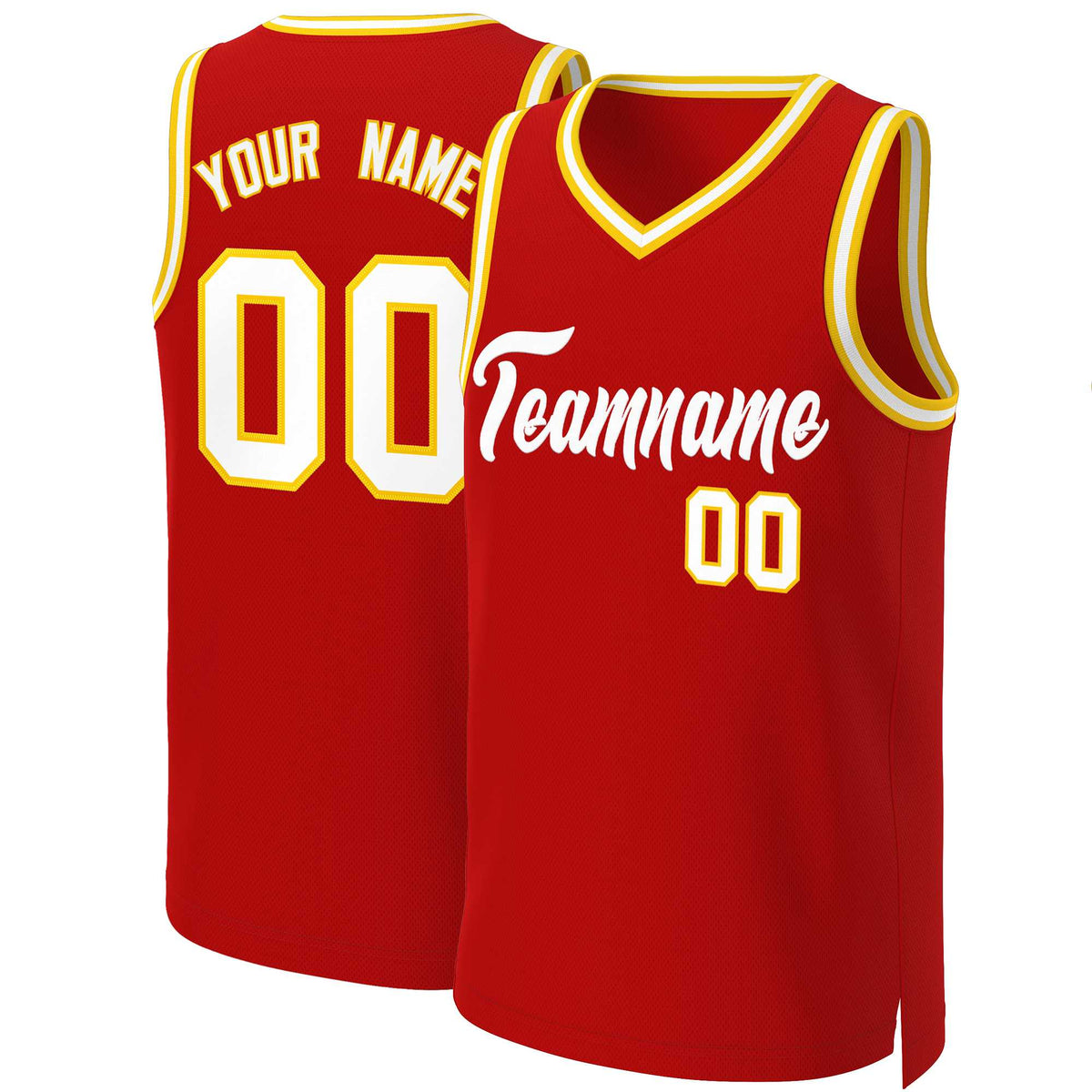 Custom White Red Classic Tops Basketball Jersey | KXKSHOP