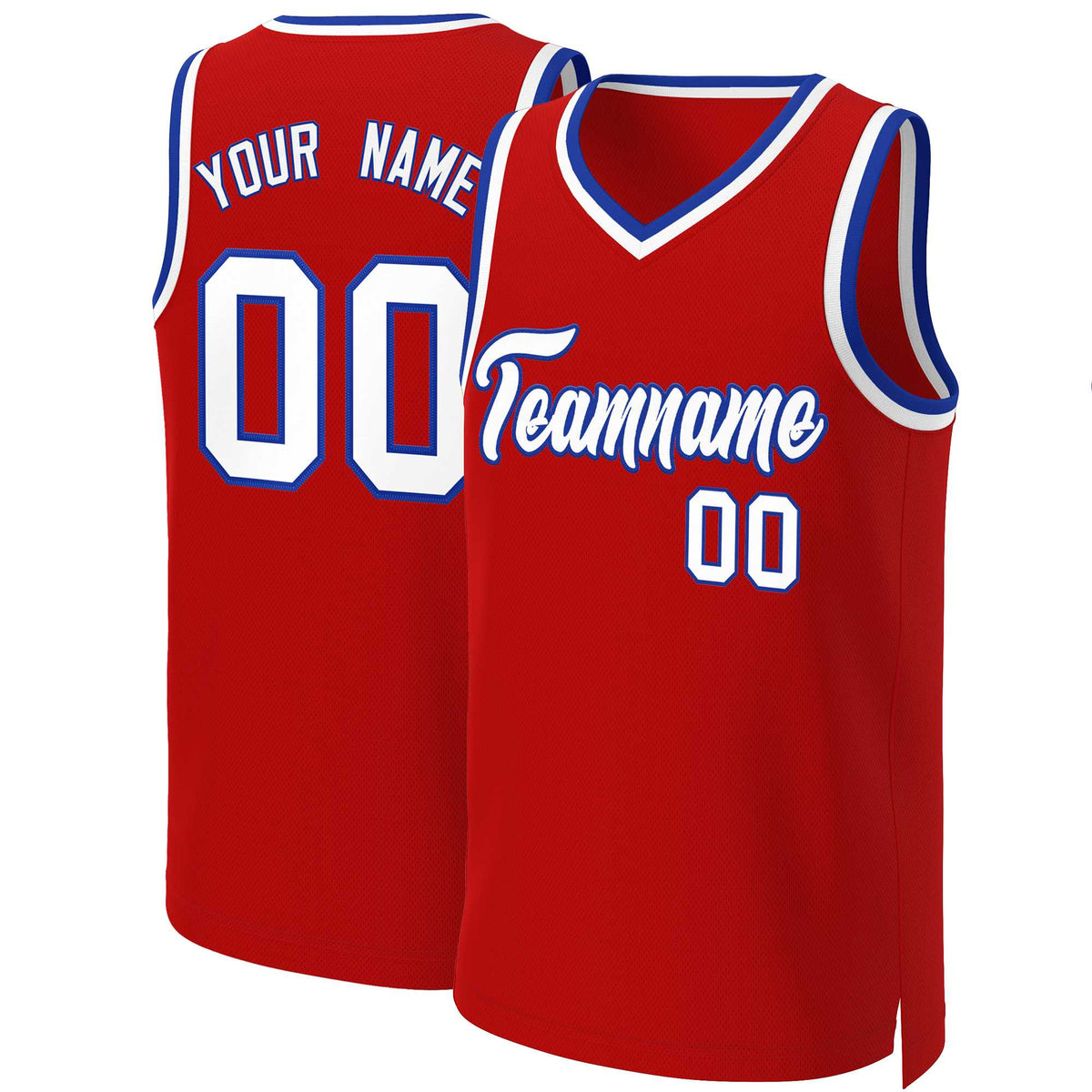Custom White Red Classic Tops Basketball Jersey | KXKSHOP