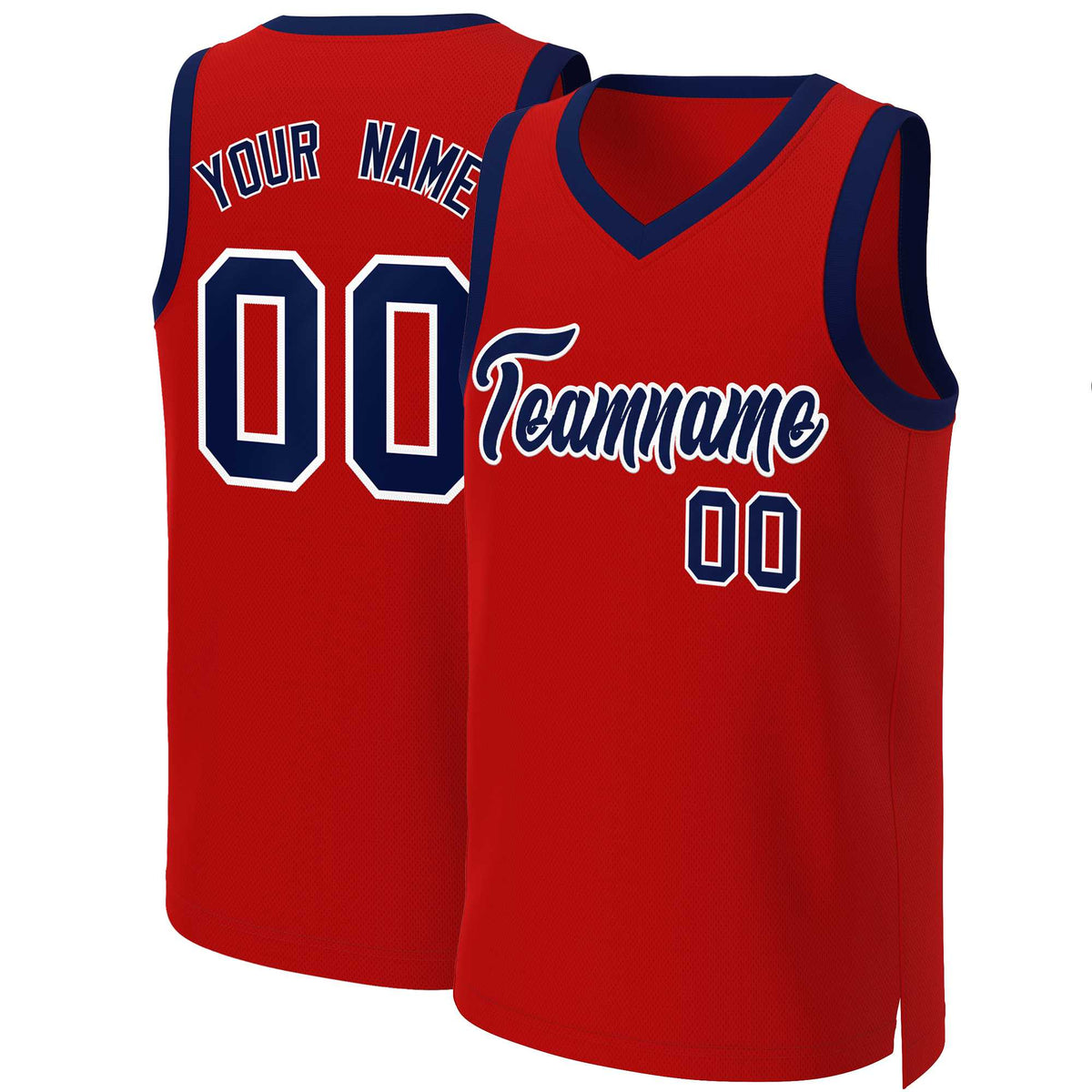 Custom White Red Classic Tops Basketball Jersey | KXKSHOP