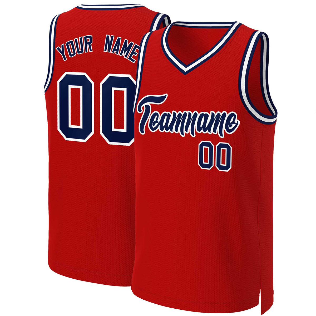 Custom White Red Classic Tops Basketball Jersey | KXKSHOP