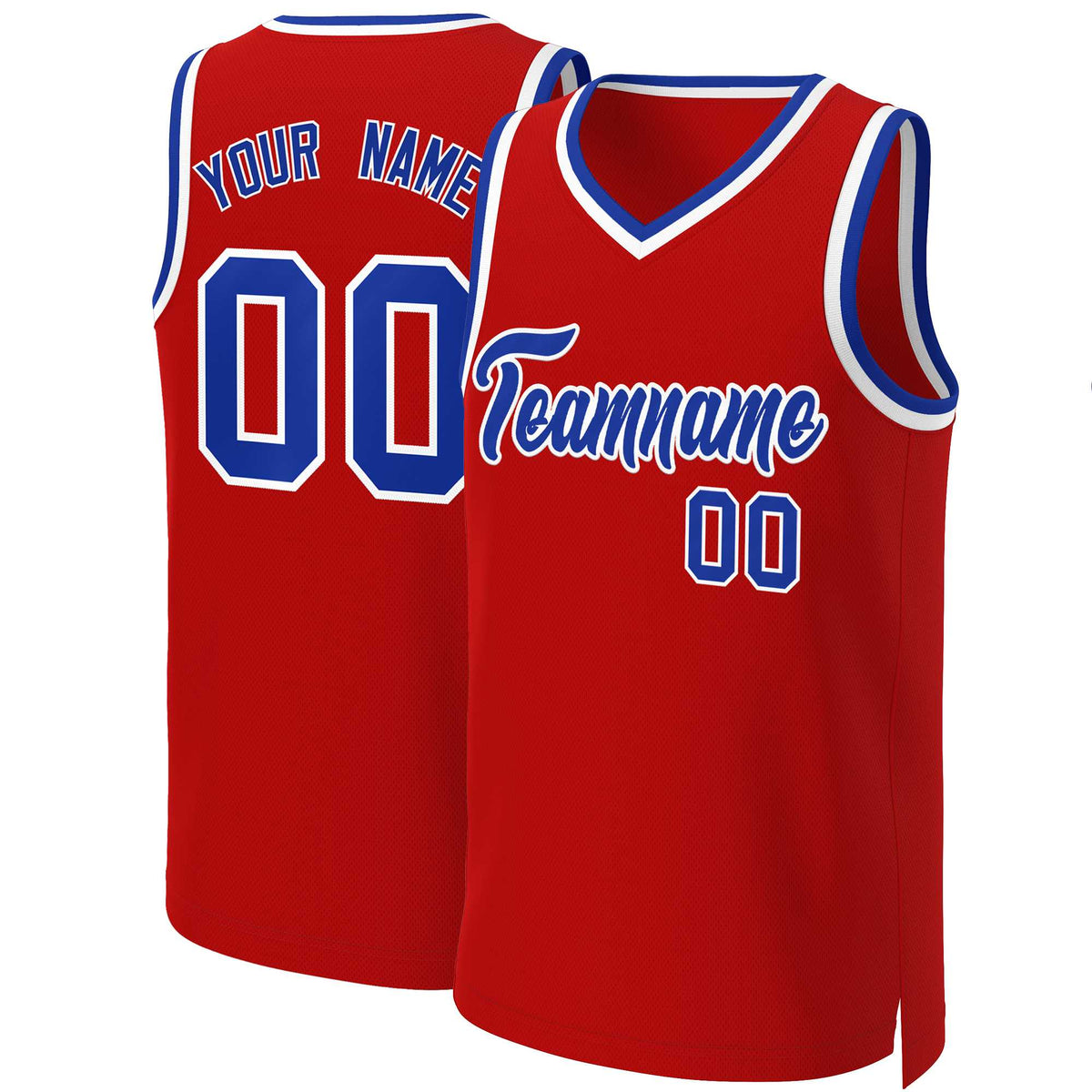 Custom White Red Classic Tops Basketball Jersey | KXKSHOP