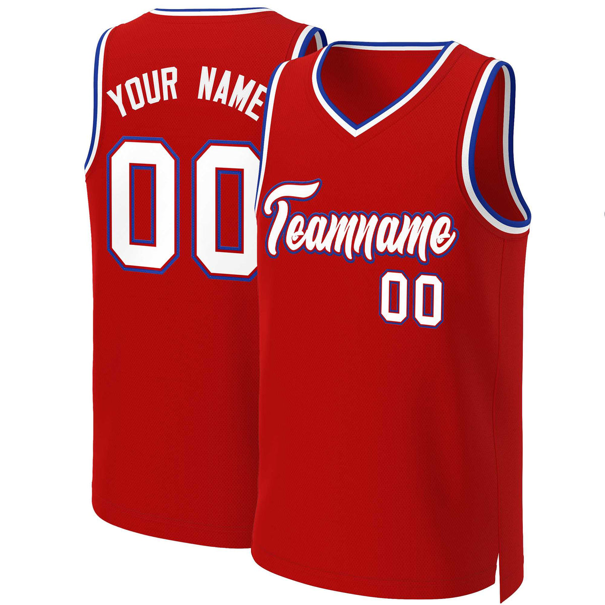 Custom White Red Classic Tops Basketball Jersey | KXKSHOP