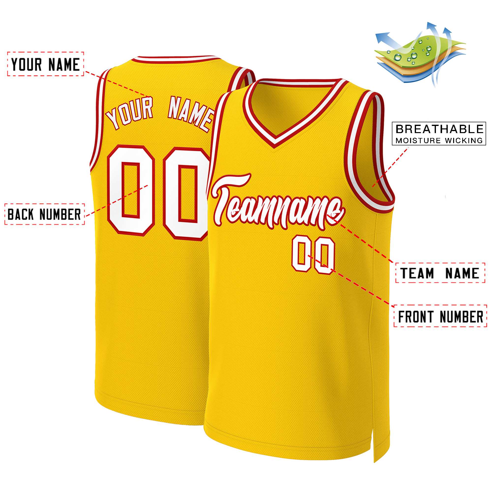 Custom White Red Classic Tops Basketball Jersey | KXKSHOP