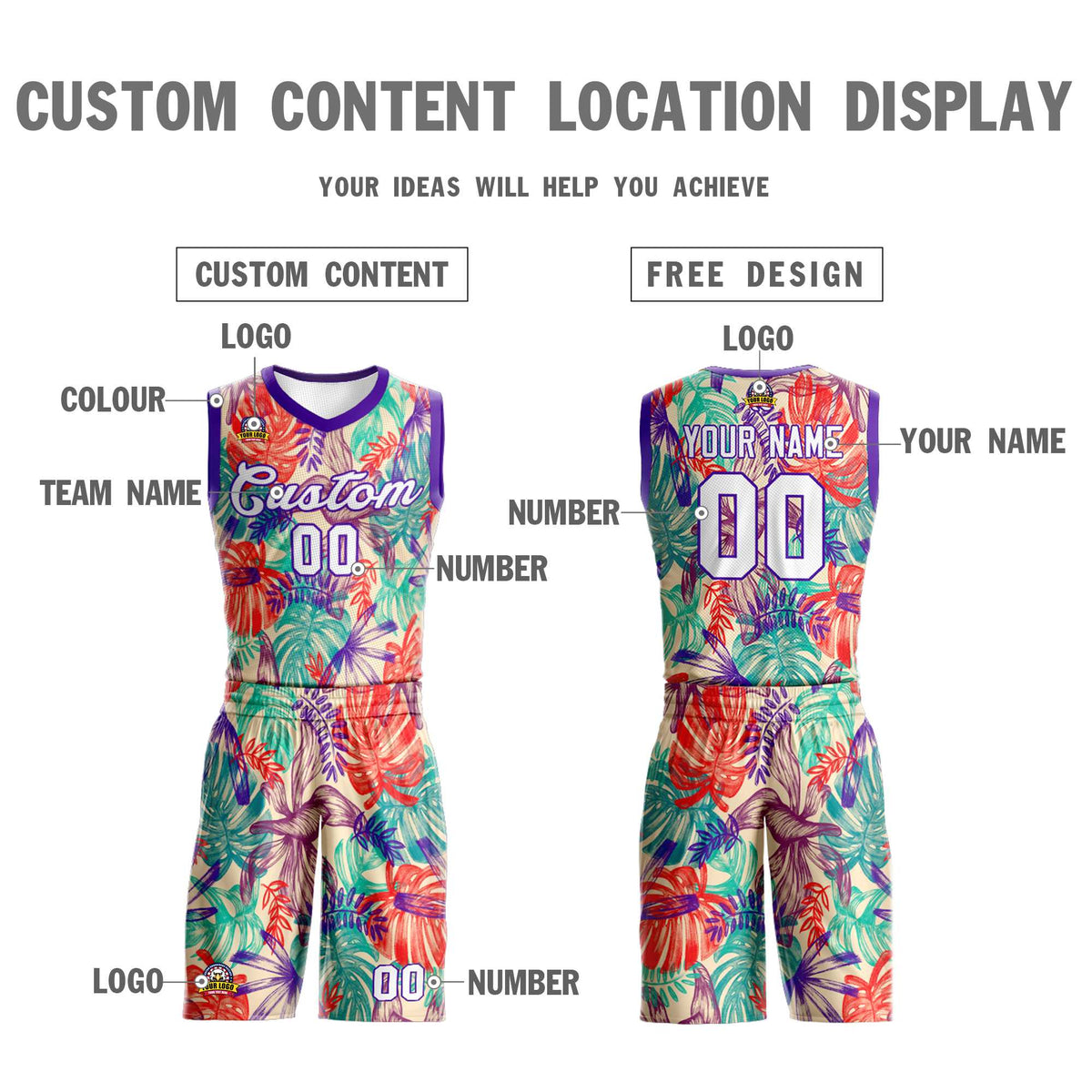 Custom Green White-Purple Graffiti Pattern Kits Mesh Basketball Jersey