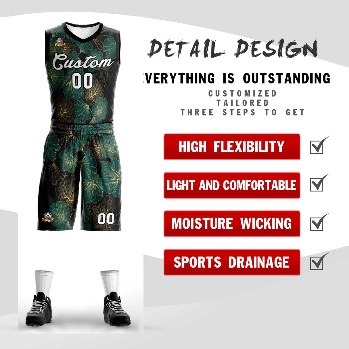 Custom Green White-Black Graffiti Pattern Kits Mesh Basketball Jersey