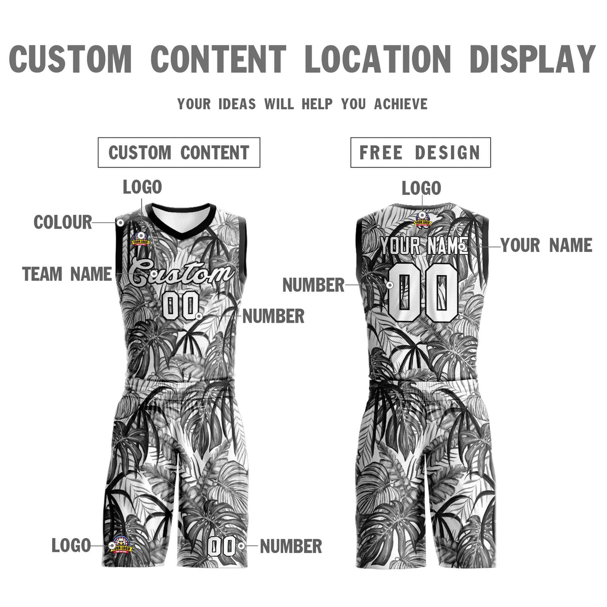 Custom Black White-Black Graffiti Pattern Kits Mesh Basketball Jersey