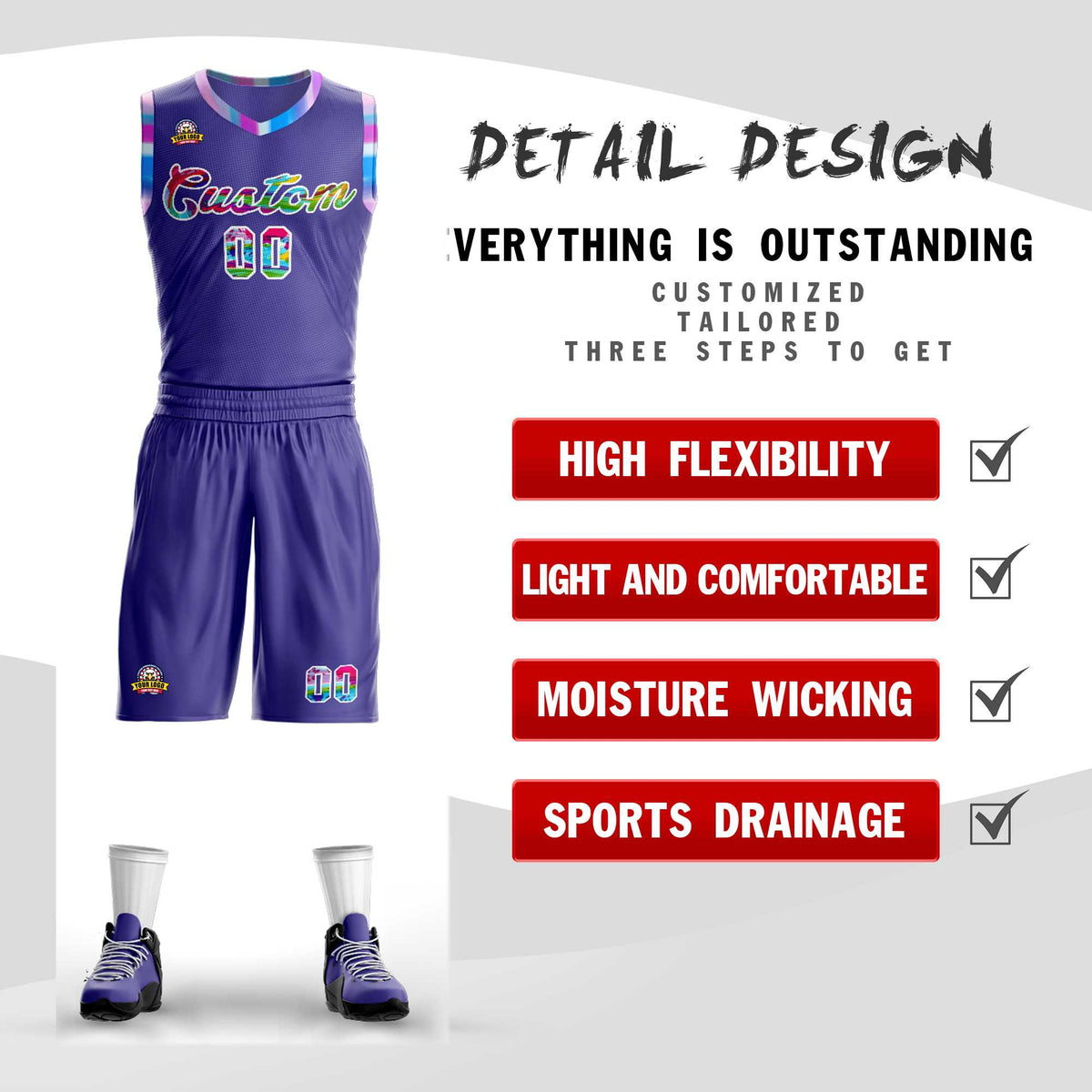 Custom Purple White-Pink Graffiti Pattern Kits Mesh Basketball Jersey