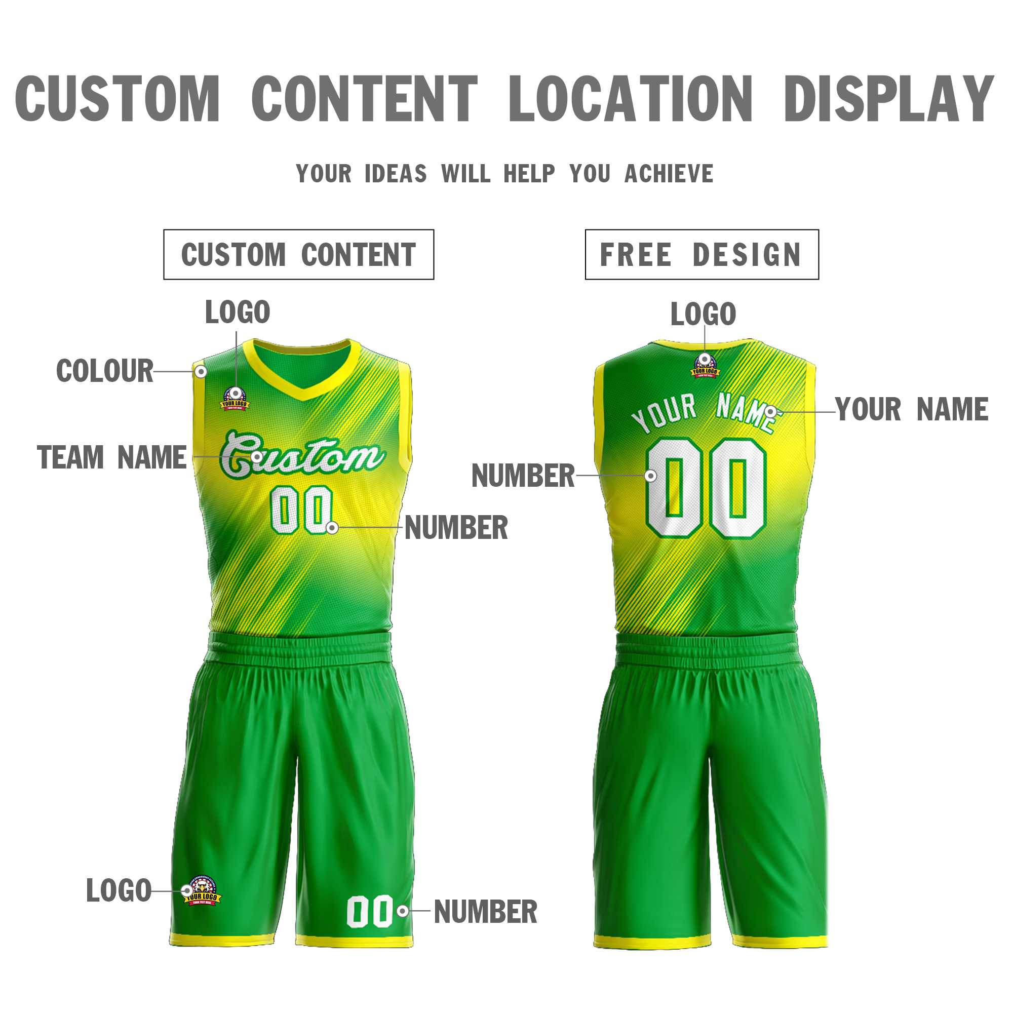 Custom Green White-Green Gradient Fashion Kits Slash Basketball Jersey