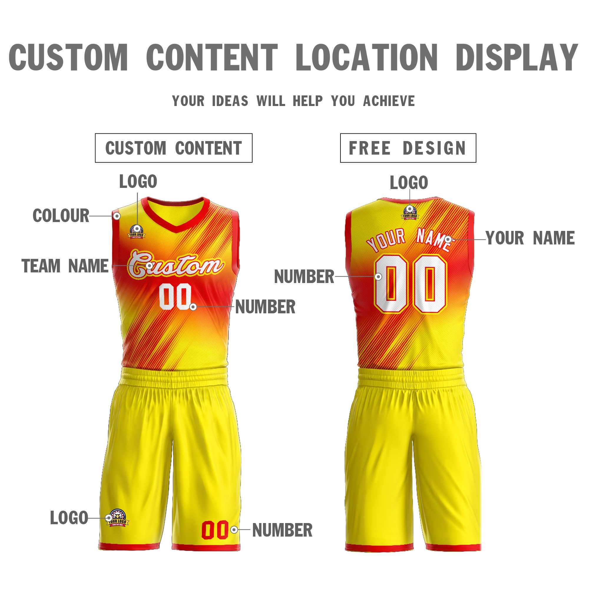 Benutzerdefinierte rot weiß-rot Gradienten Fashion Kits Slash Basketball Jersey