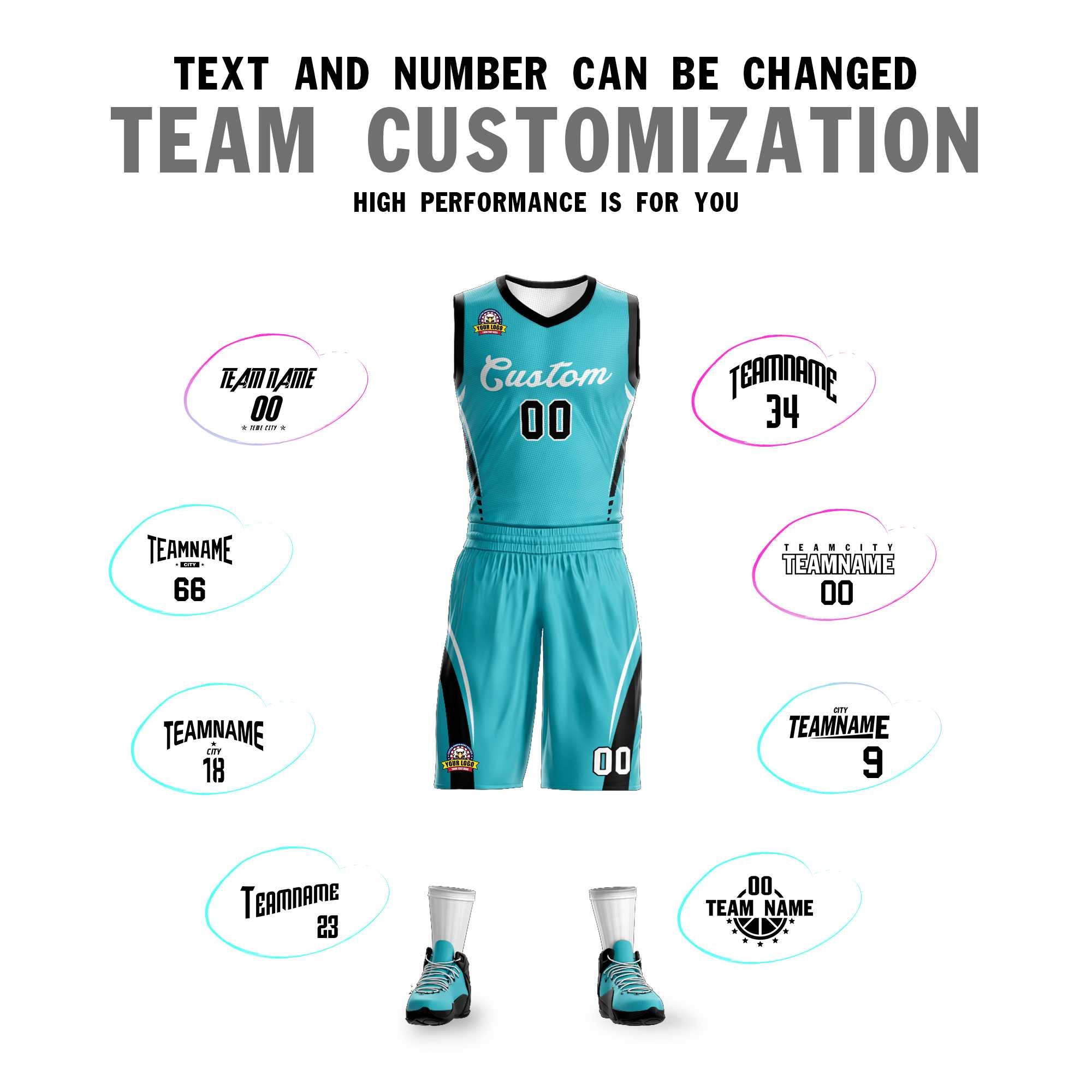 Benutzerdefinierte Aqua Weiß Classic Kits Mesh Basketball Jersey