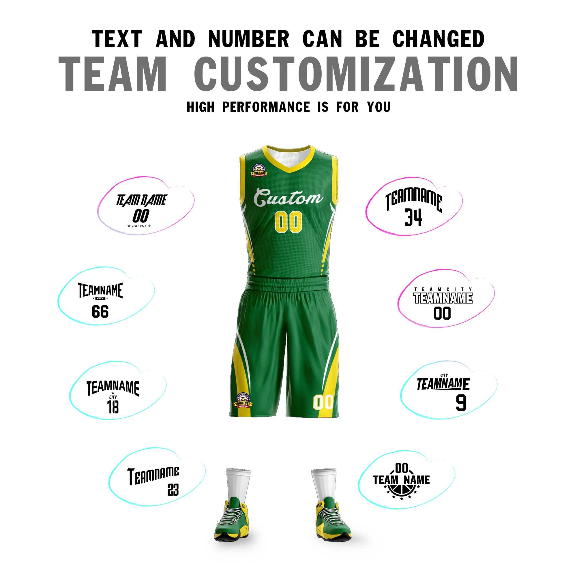 Benutzerdefinierte Kelly Green White Classic Kits Mesh Basketball Jersey
