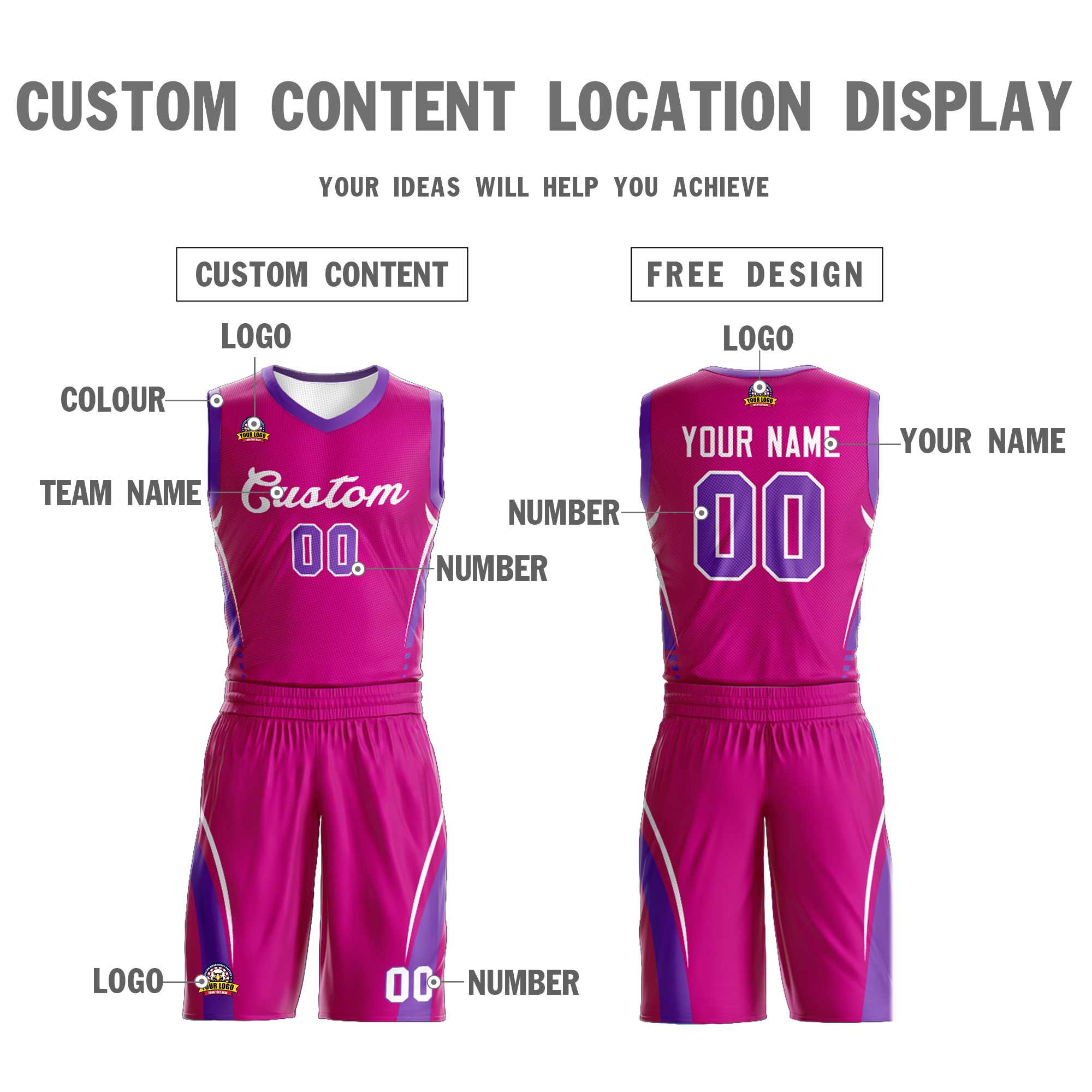 Custom Red White Classic Kits Mesh Basketball Jersey