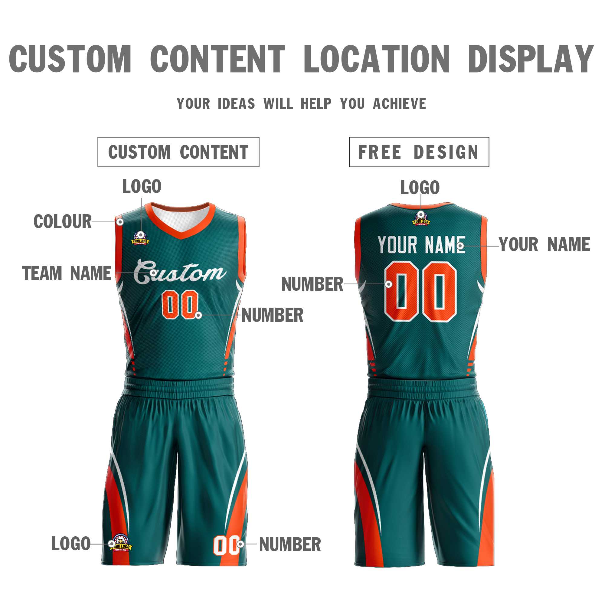 Custom Aqua White Classic Kits Mesh Basketball Jersey