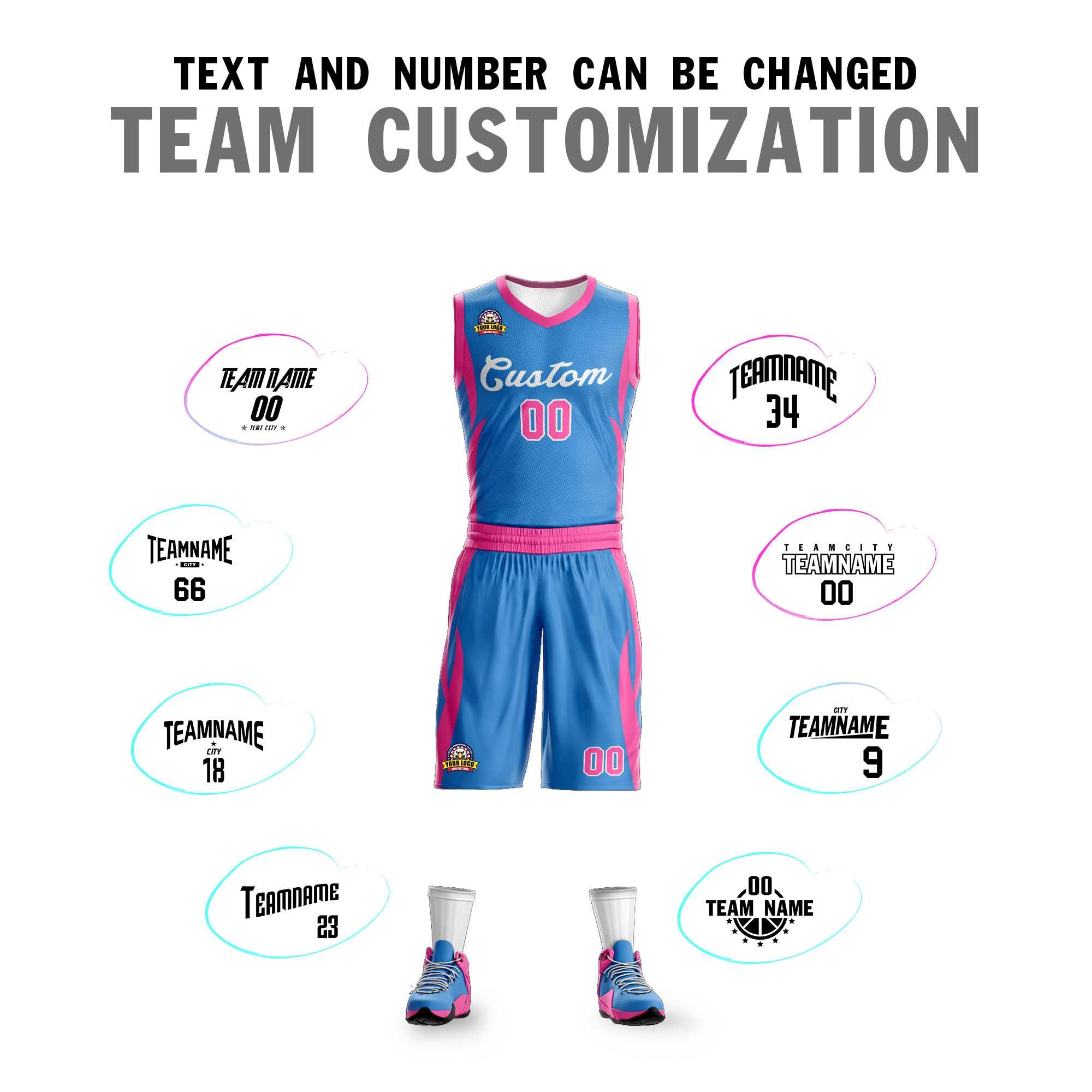 Custom Powder Blue White Classic Kits Mesh Basketball Jersey