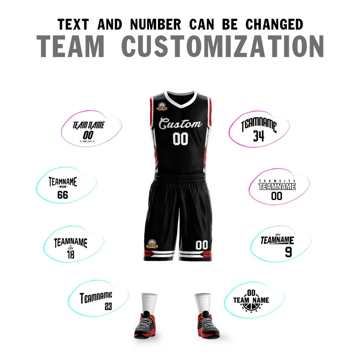 Custom Black White Classic Kits Mesh Basketball Jersey