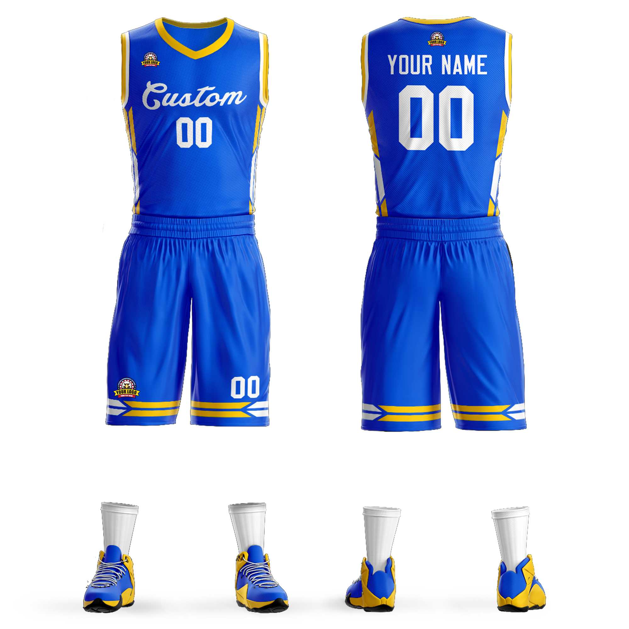 Custom Light Blue White Classic Kits Mesh Basketball Jersey