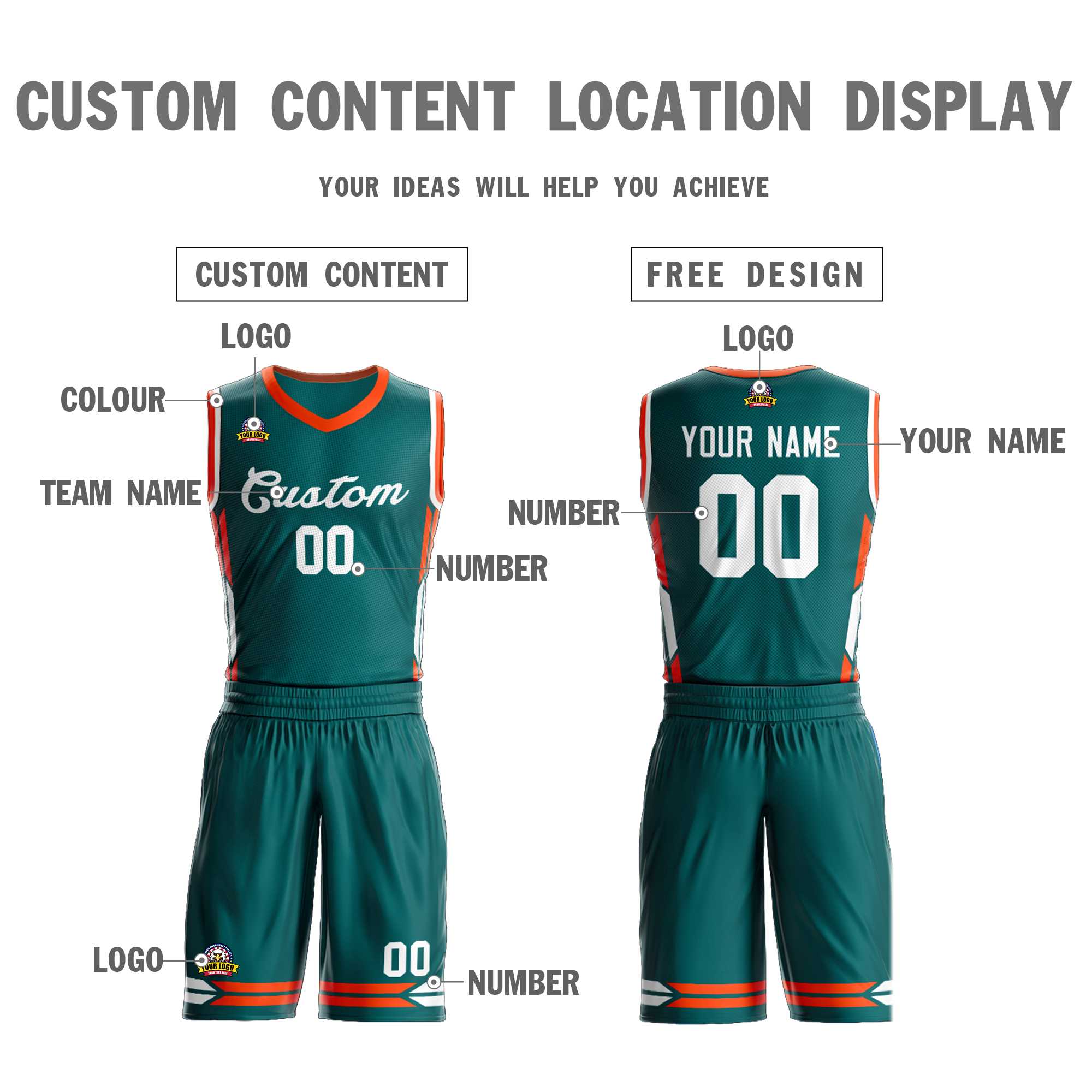 Custom Aqua White Classic Kits Mesh Basketball Jersey