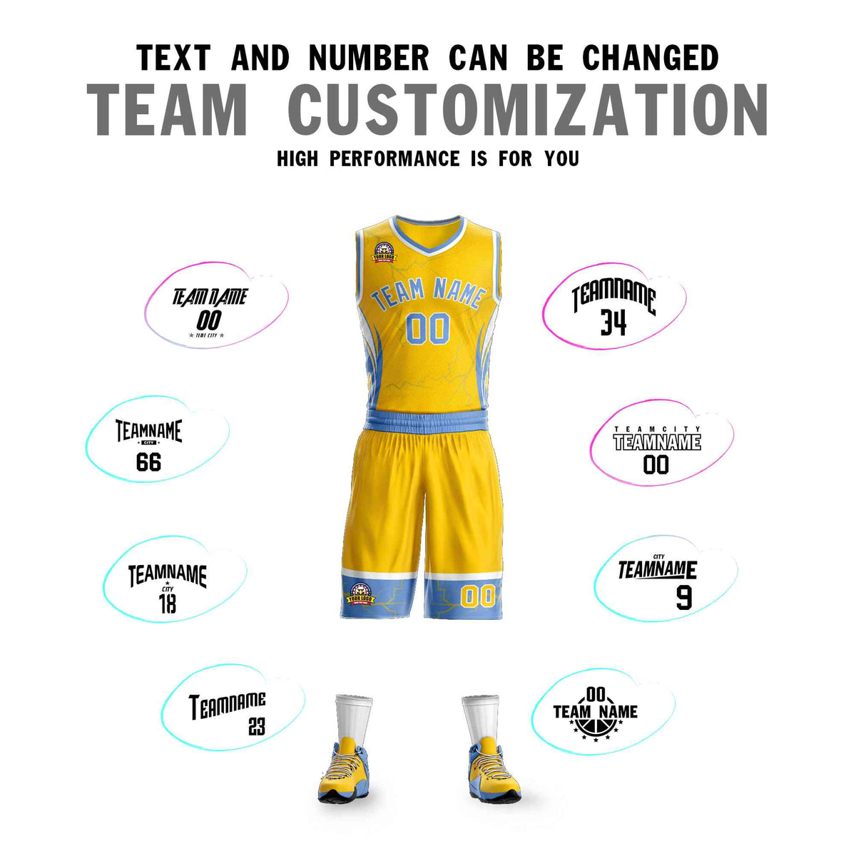 Custom Navy Orange-White Graffiti Pattern kits Lightning Basketball Jersey | KXKSHOP